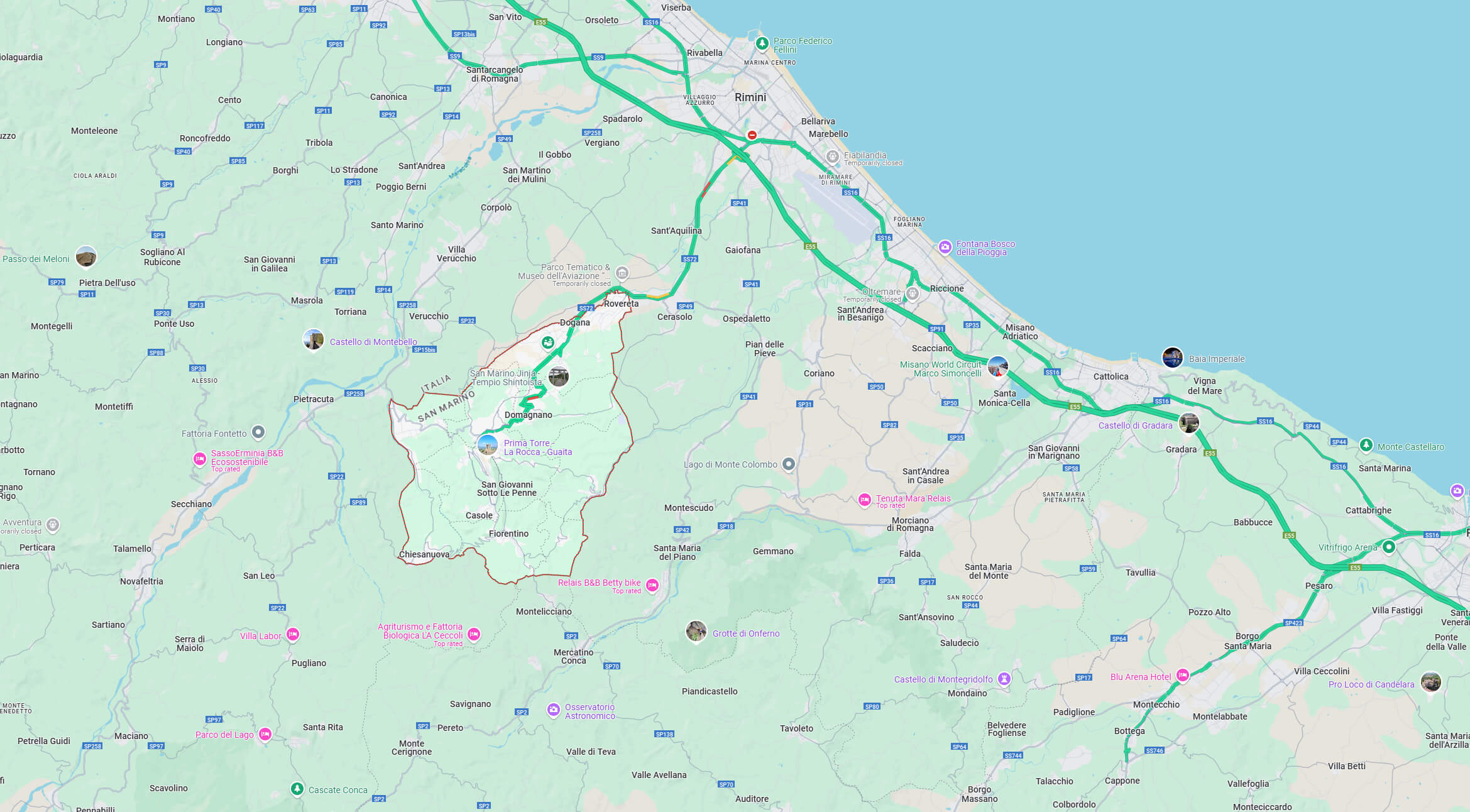San Marino road map