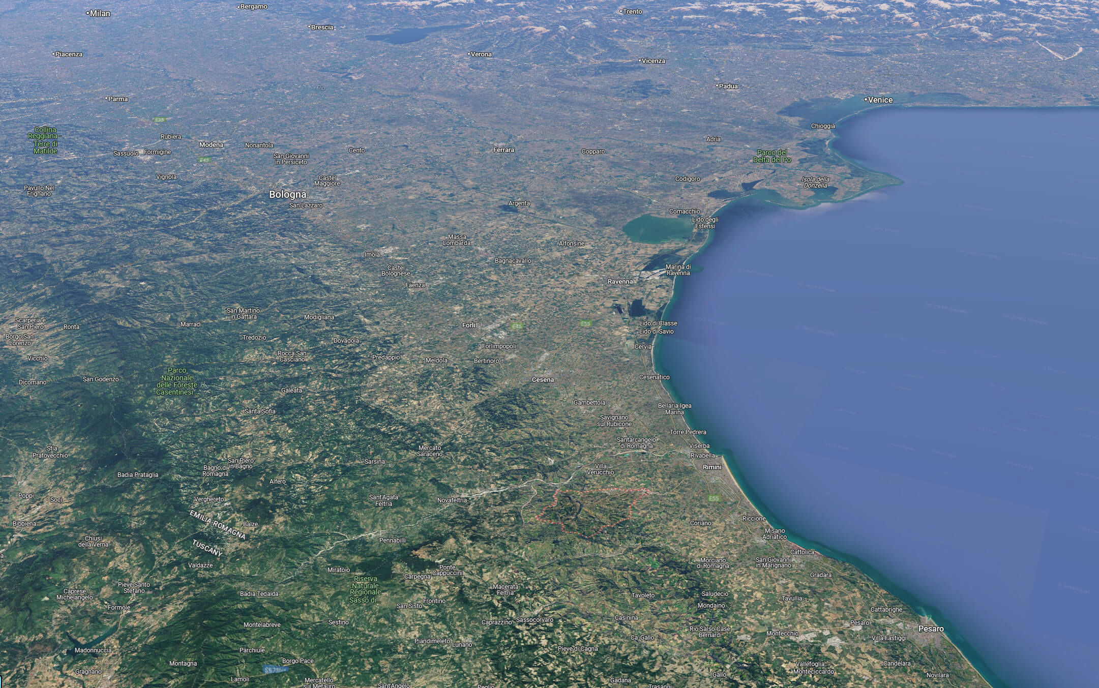 san marino satellite map