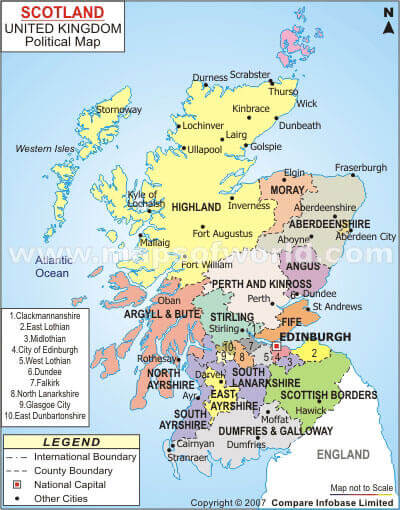 Scotland Political Map