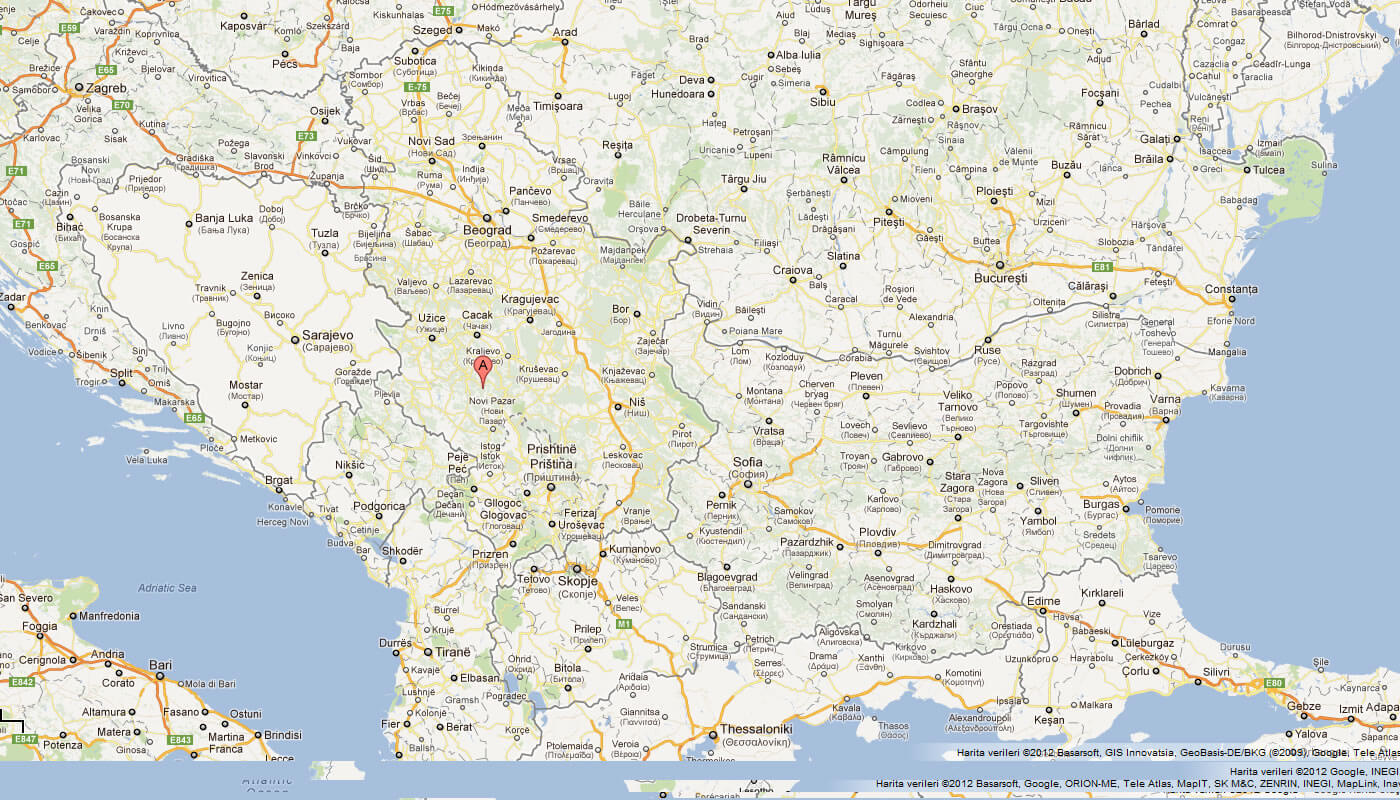 Map Serbia