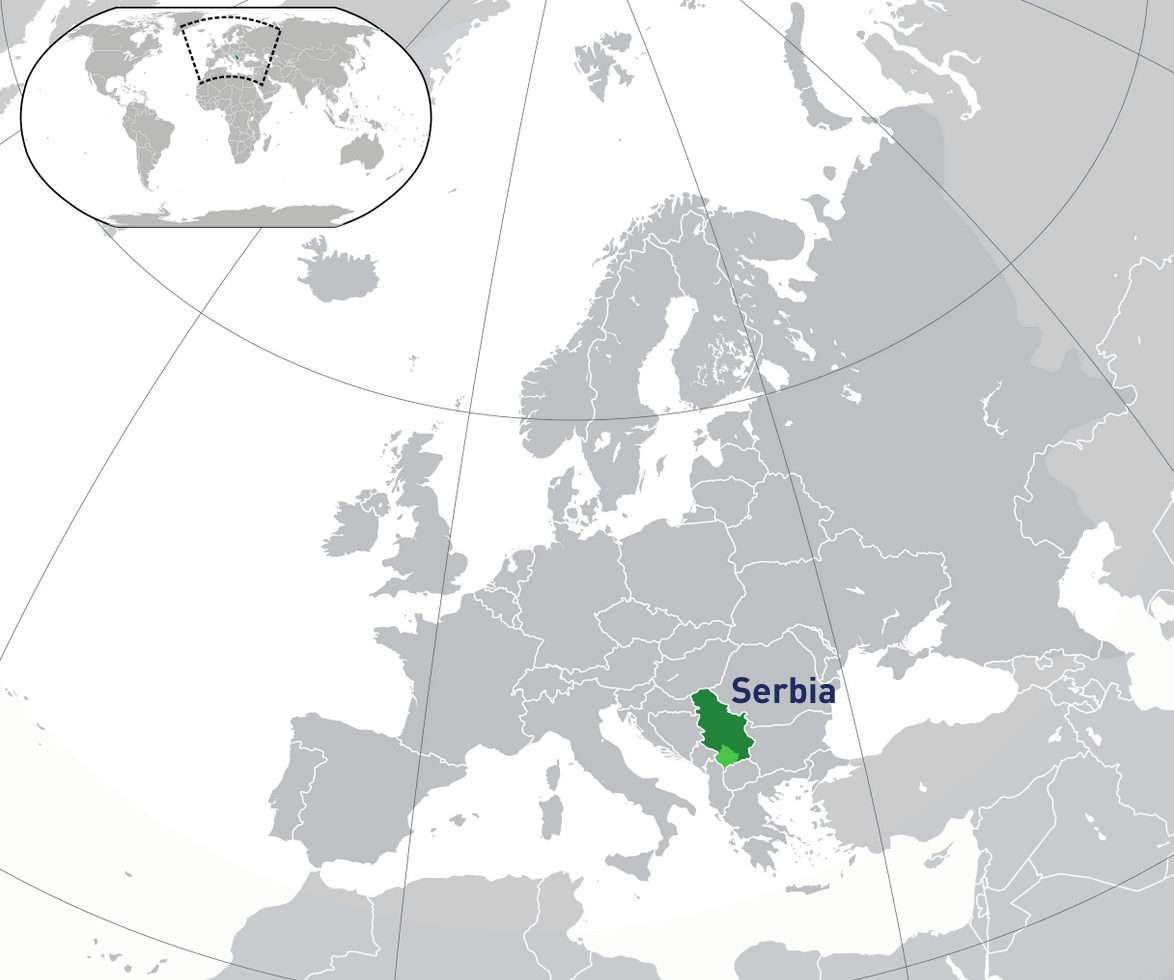 where is serbia on the world