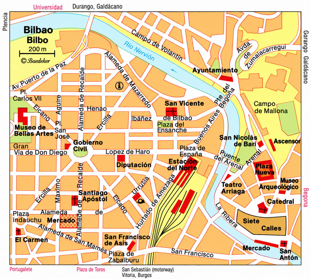 Bilbao city center map
