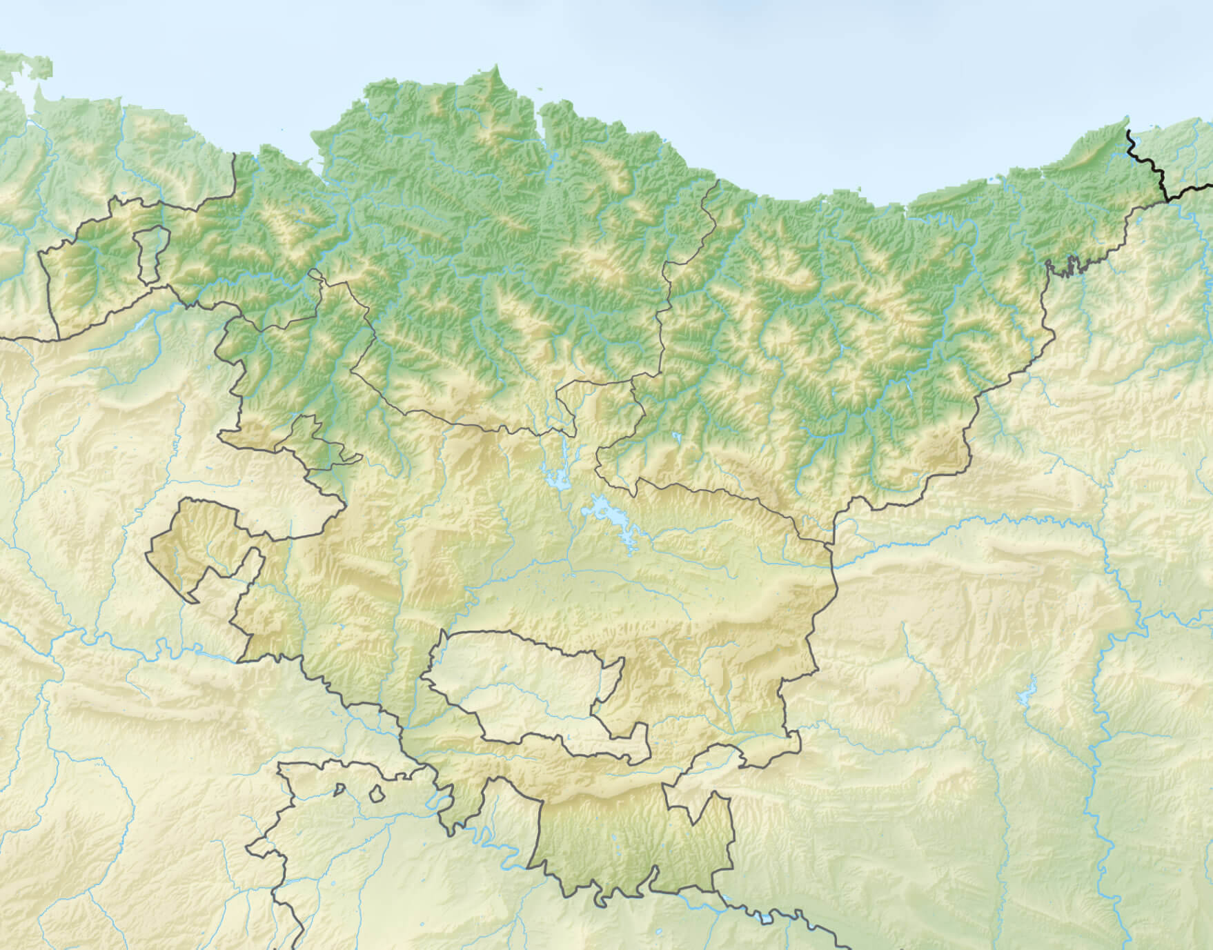 Satellite map of Bilbao Basque Province
