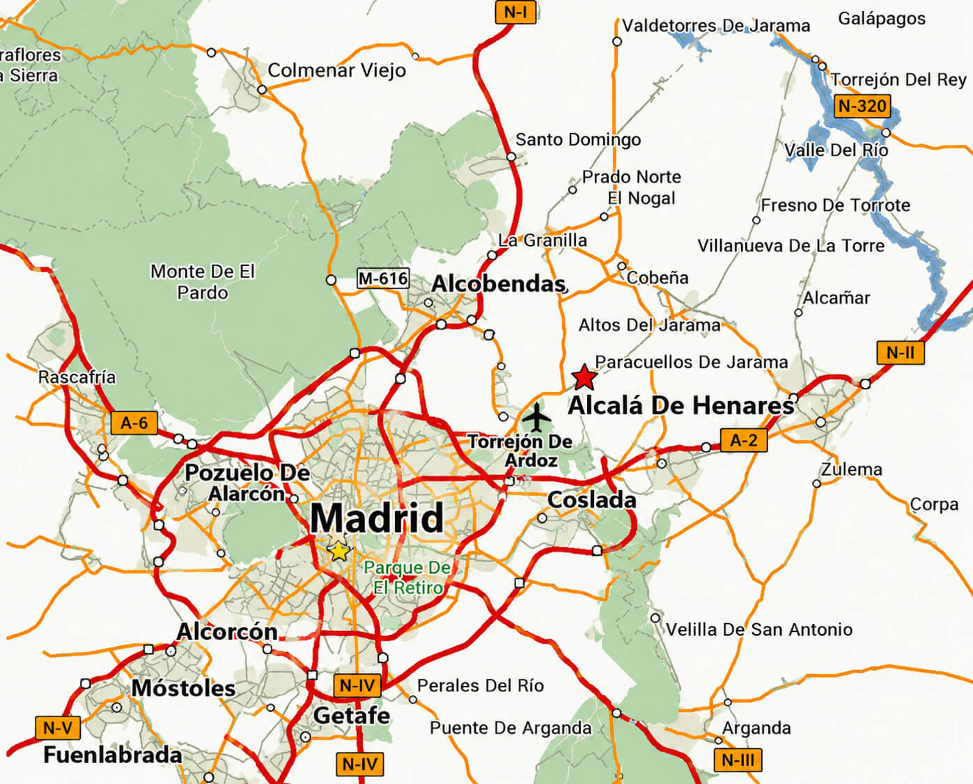 Madrid road map