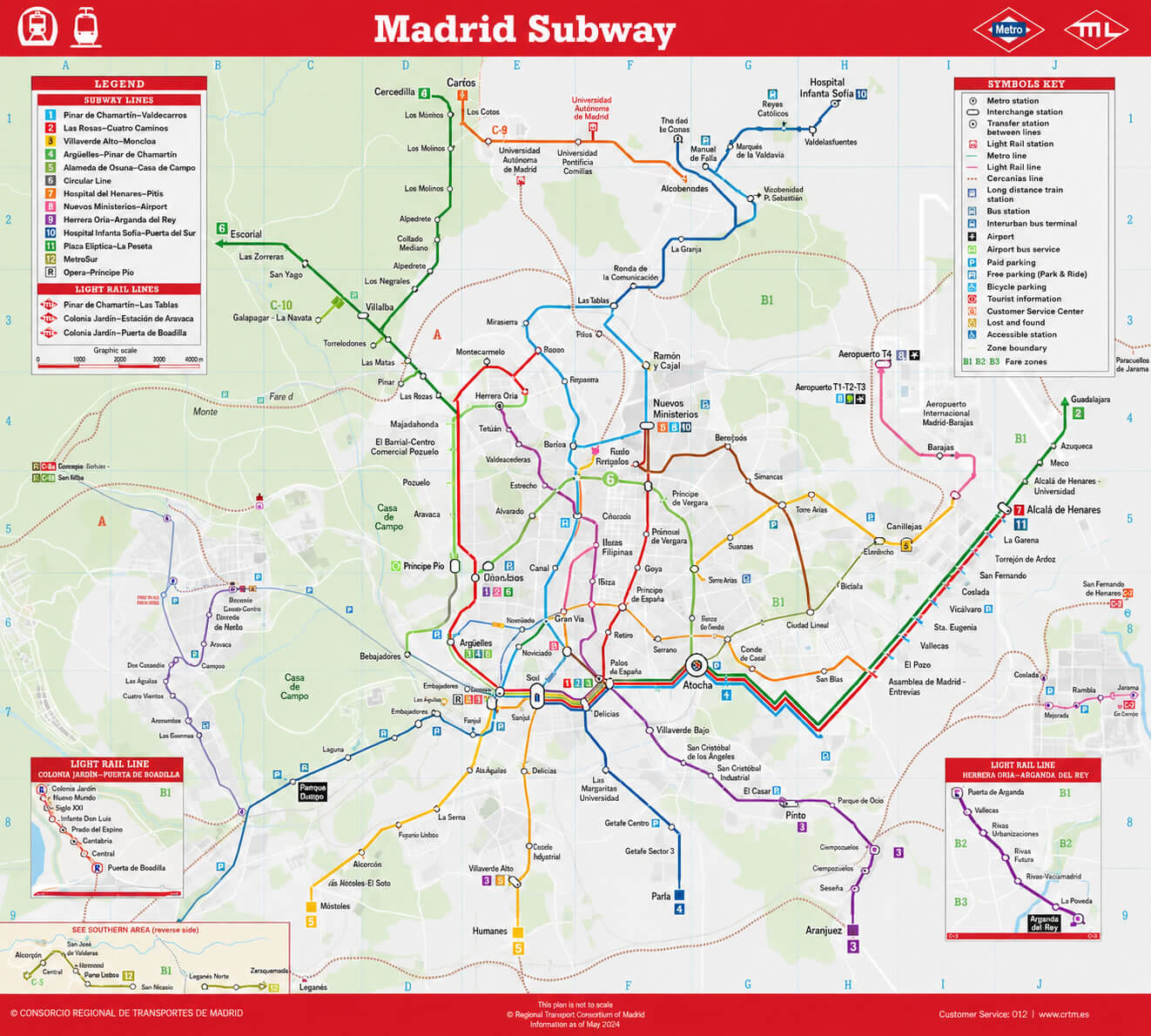 Madrid subway map