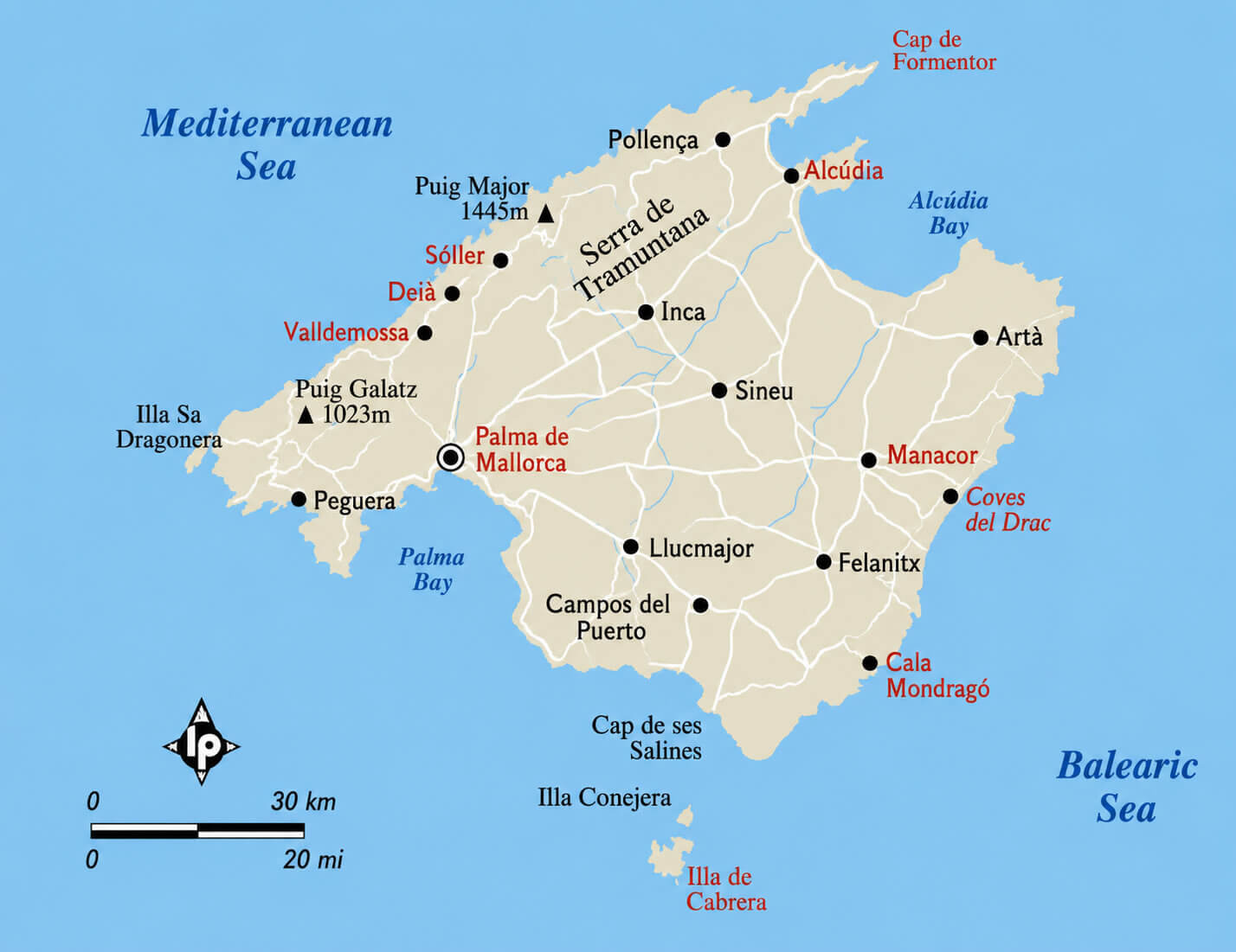 Mallorca location map