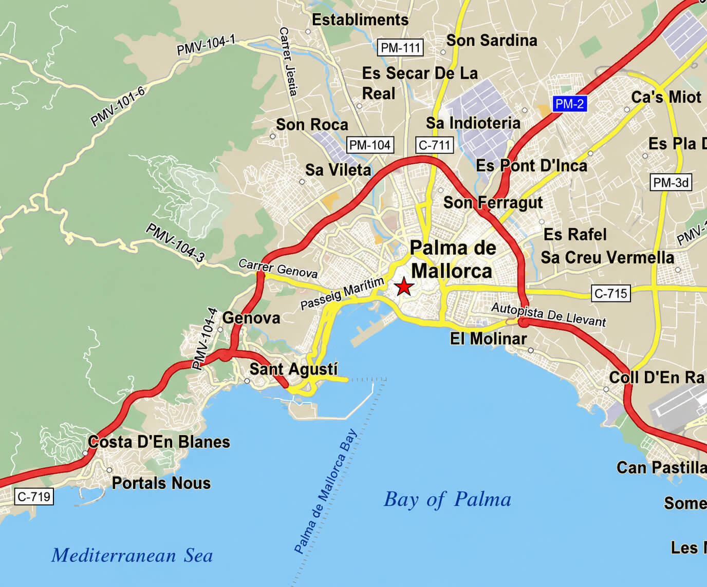 Palma de Mallorca location map