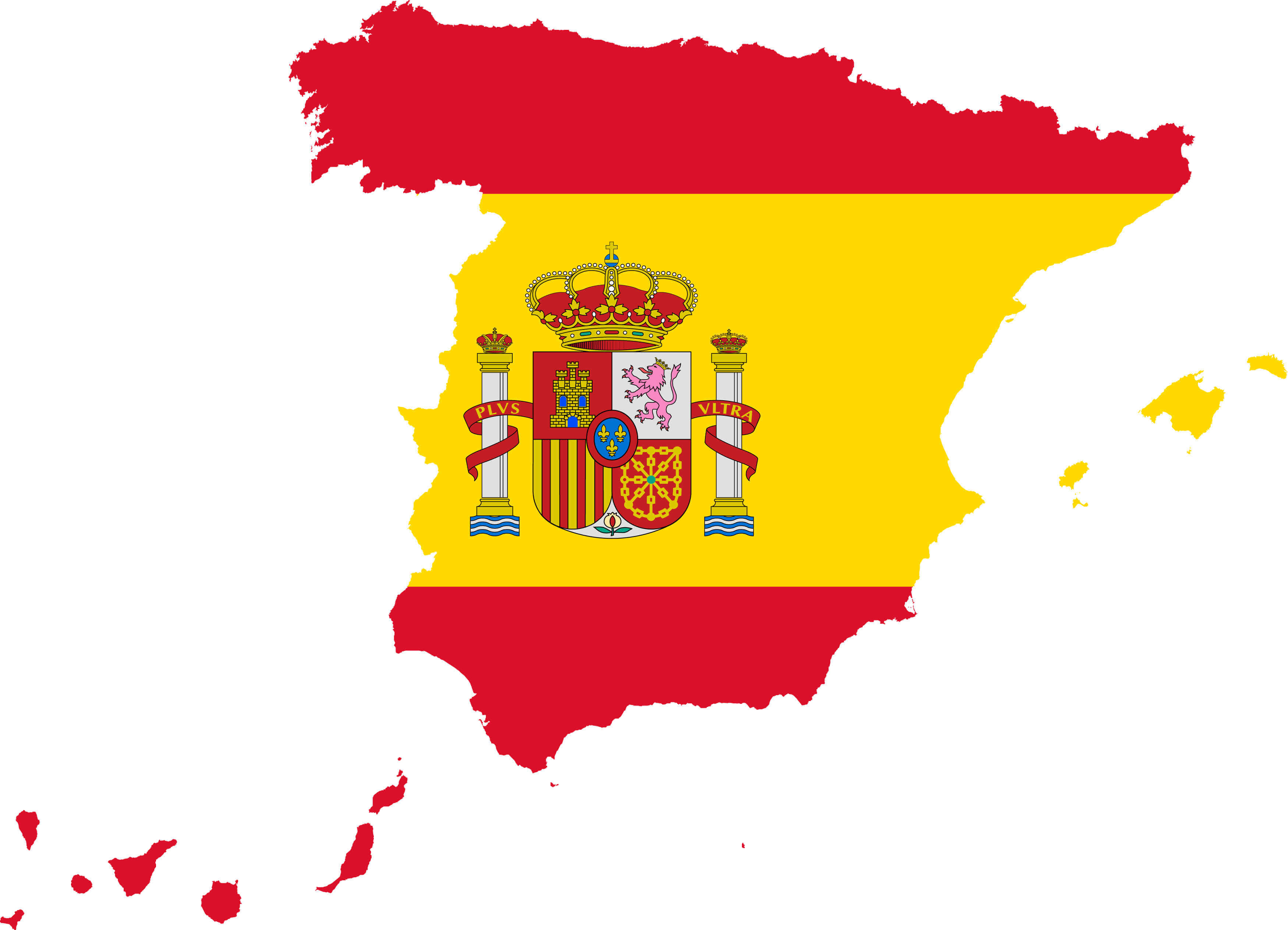 Spain Flag Map