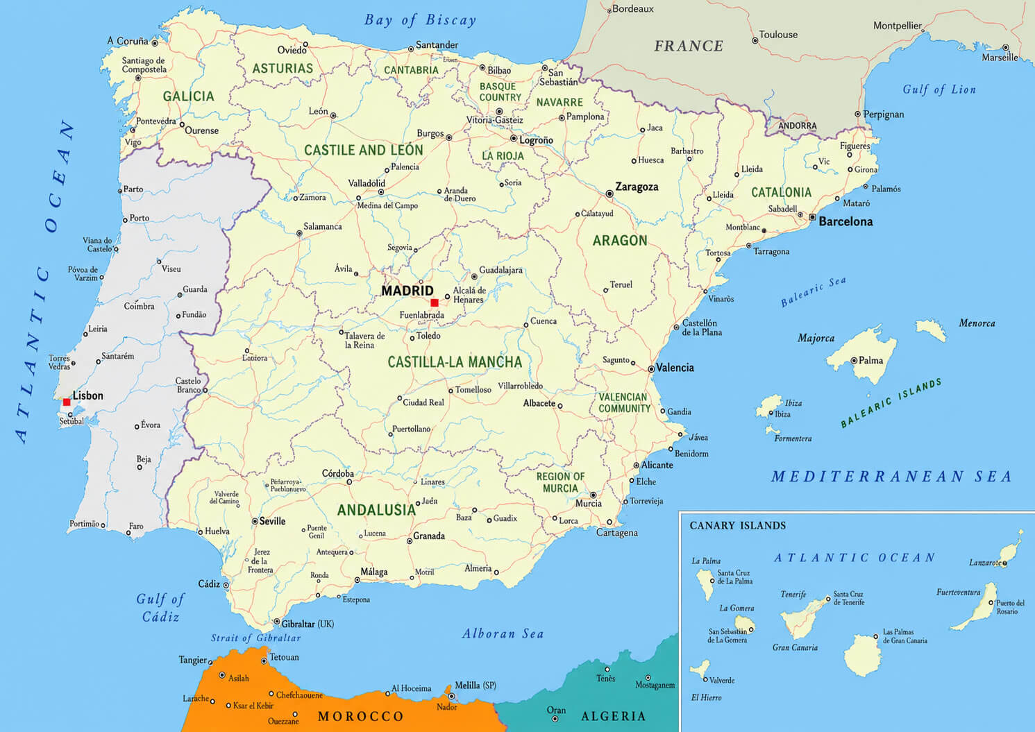 Spain country map
