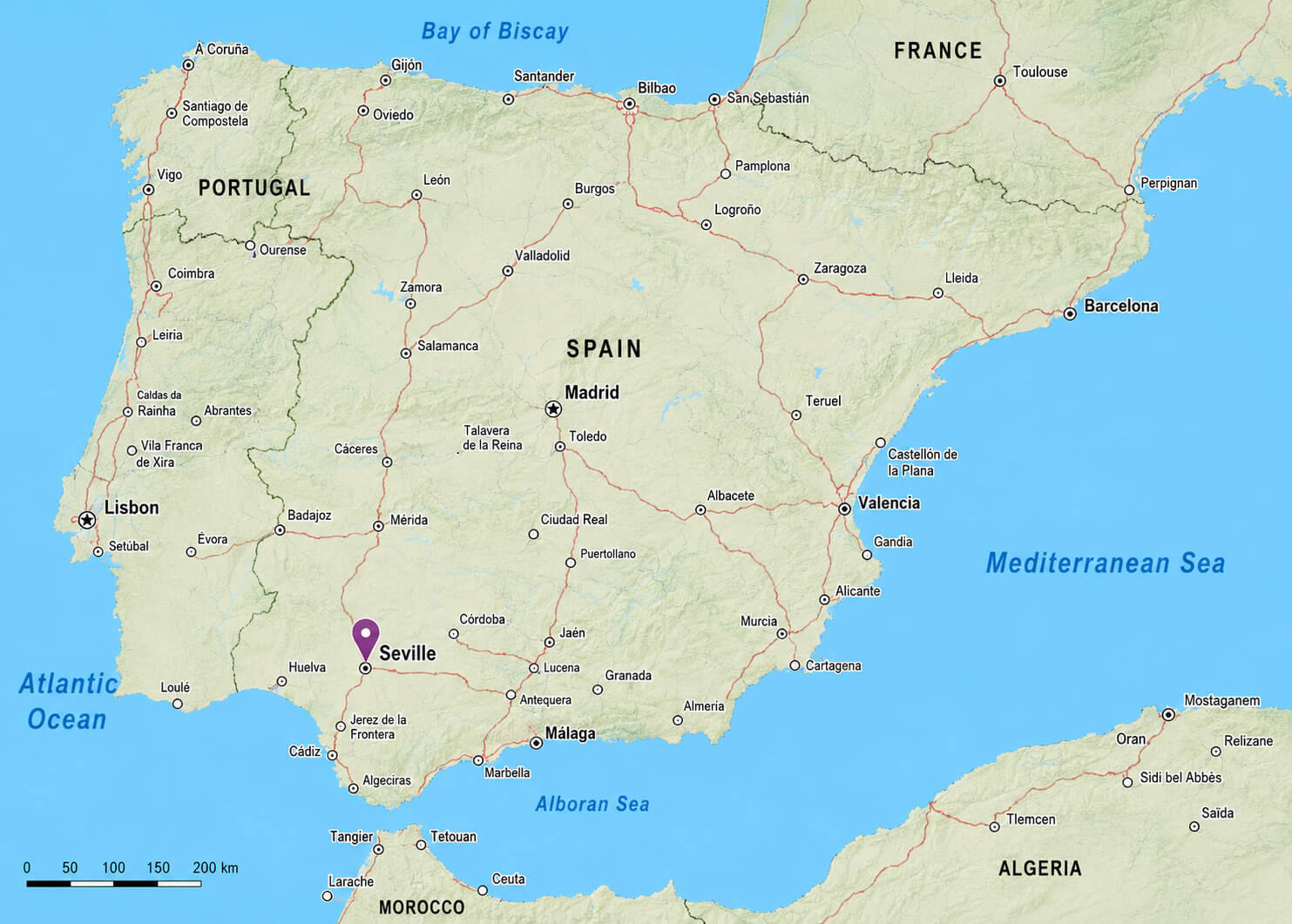 Seville city map