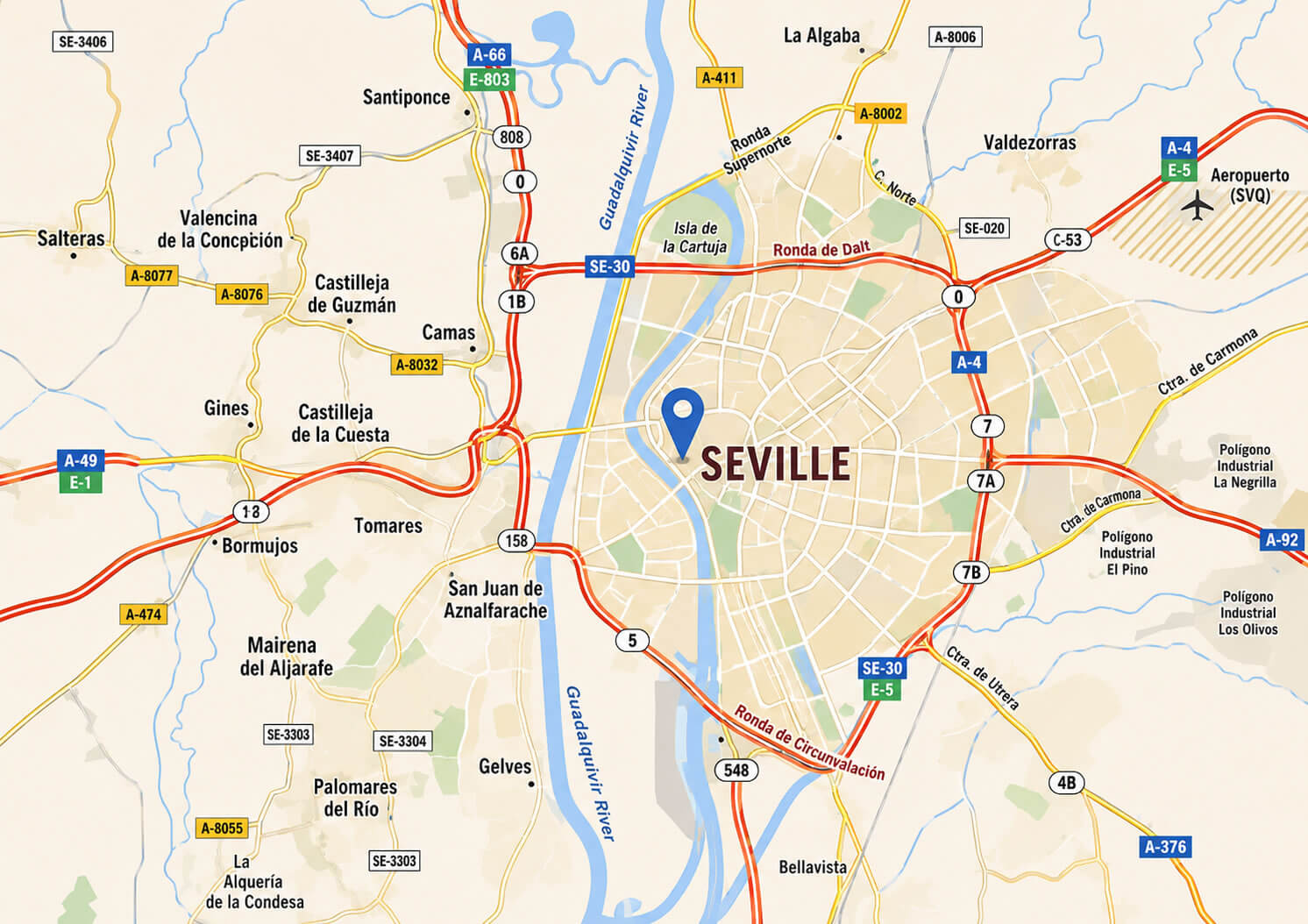 Seville road map