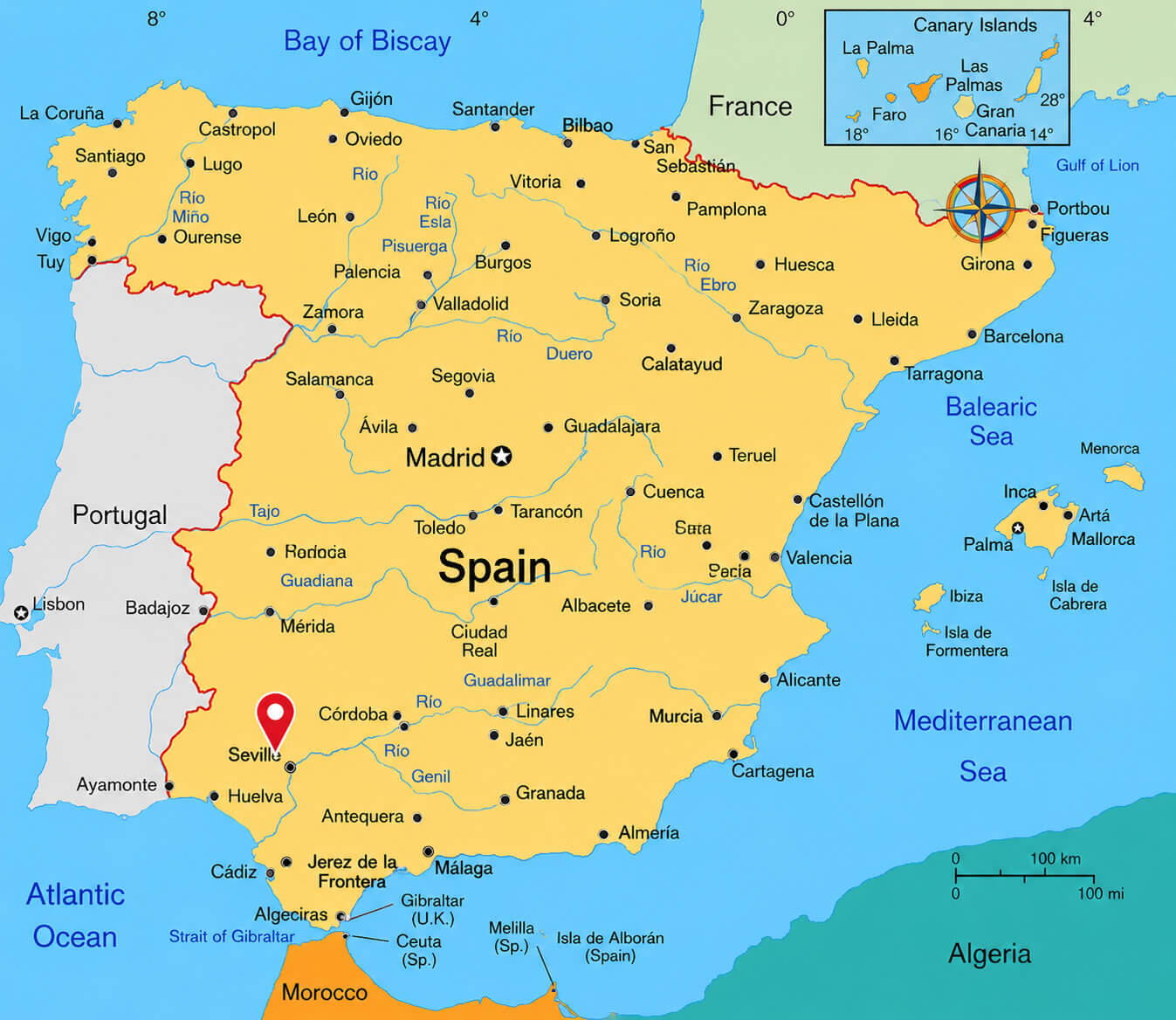 Spain location map