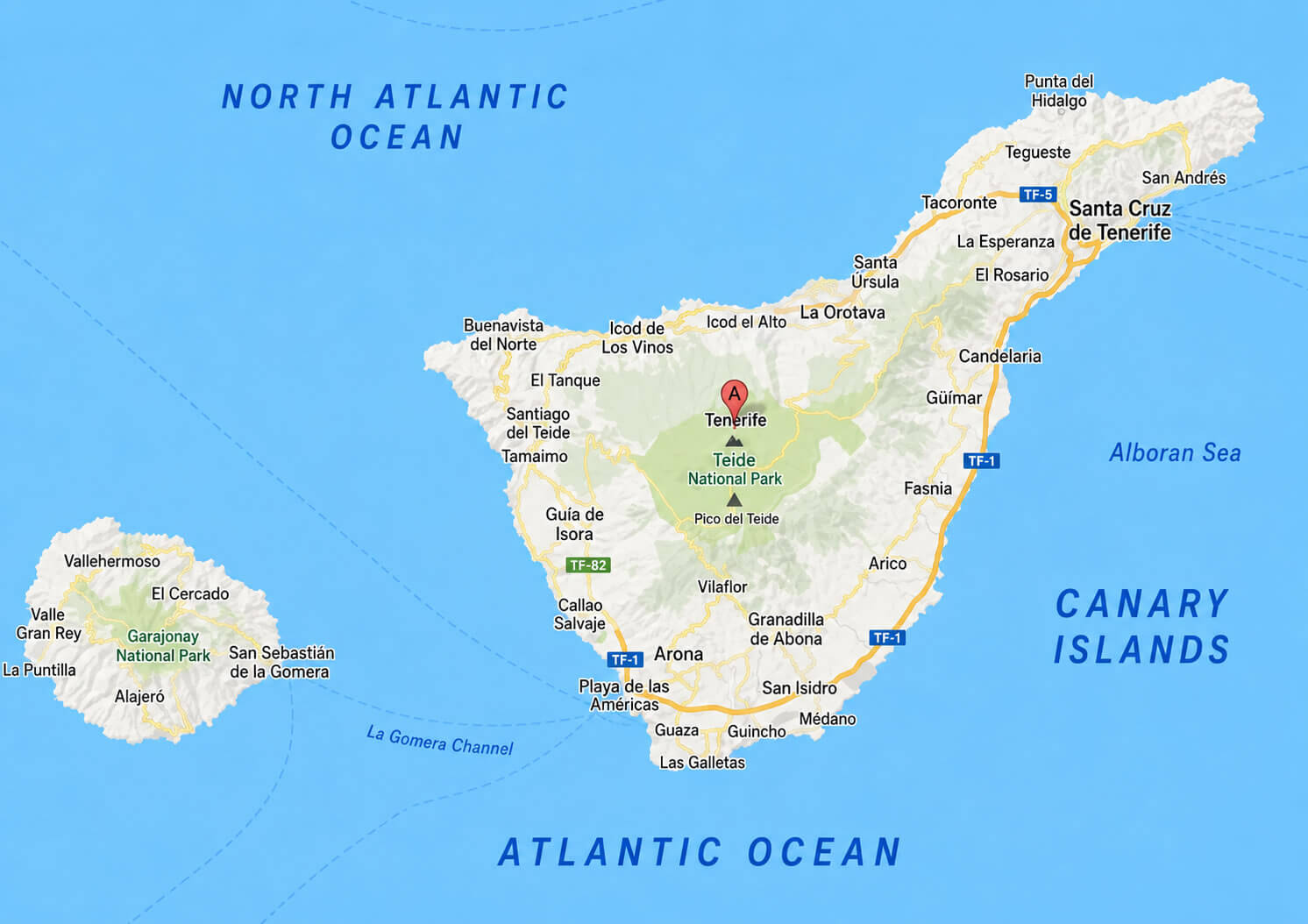 Tenerife Map 23 Canary Islands map with Tenerife