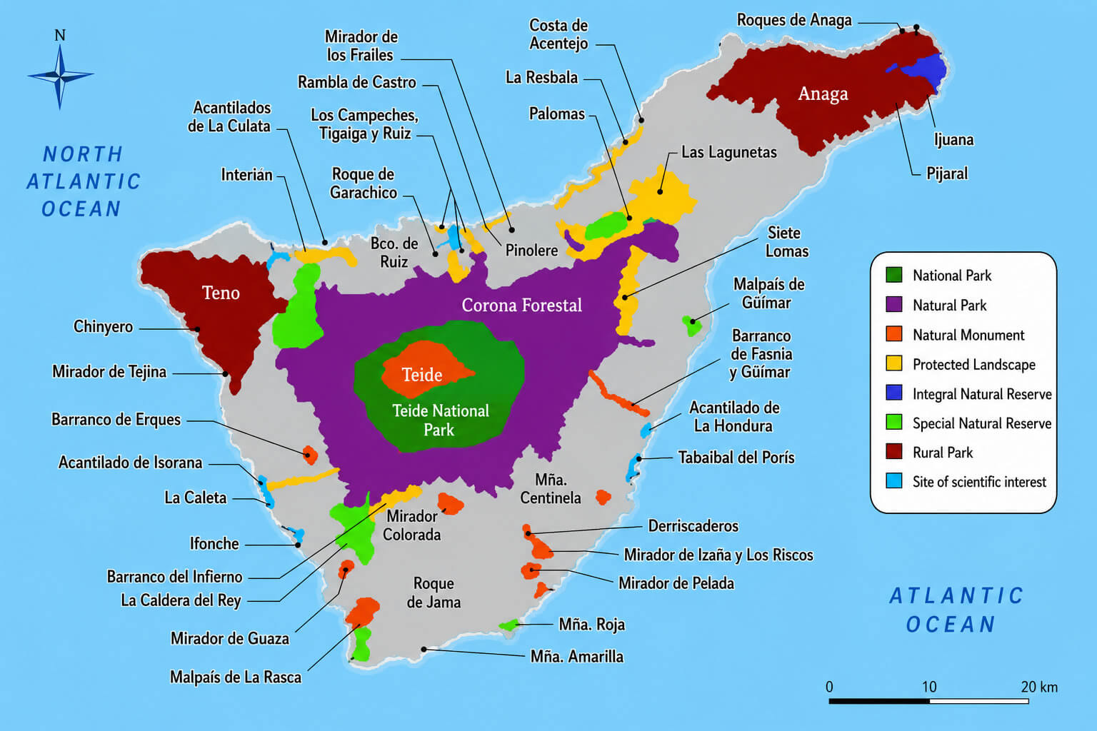 Tenerife tourist map