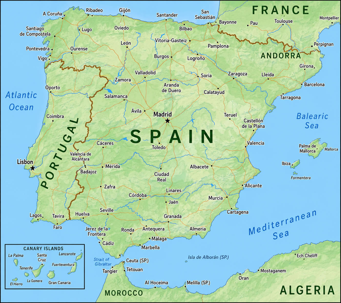 where is Tenerife on Spain map