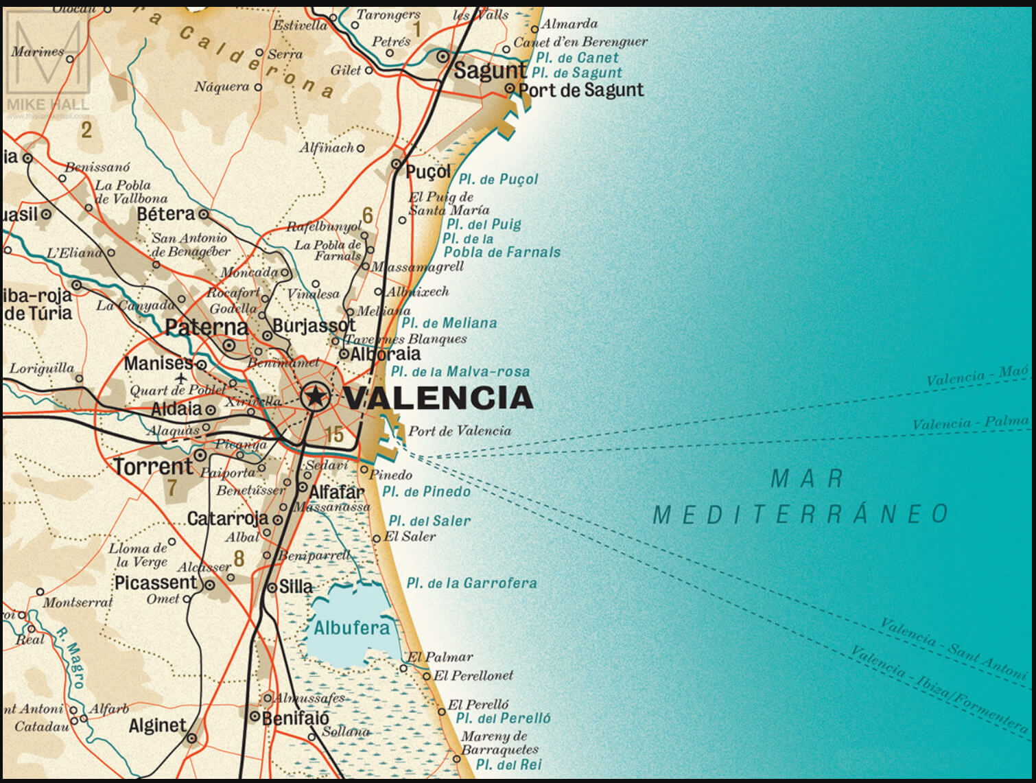 Valencia Map Guide Of The World Valencia City Map Spain
