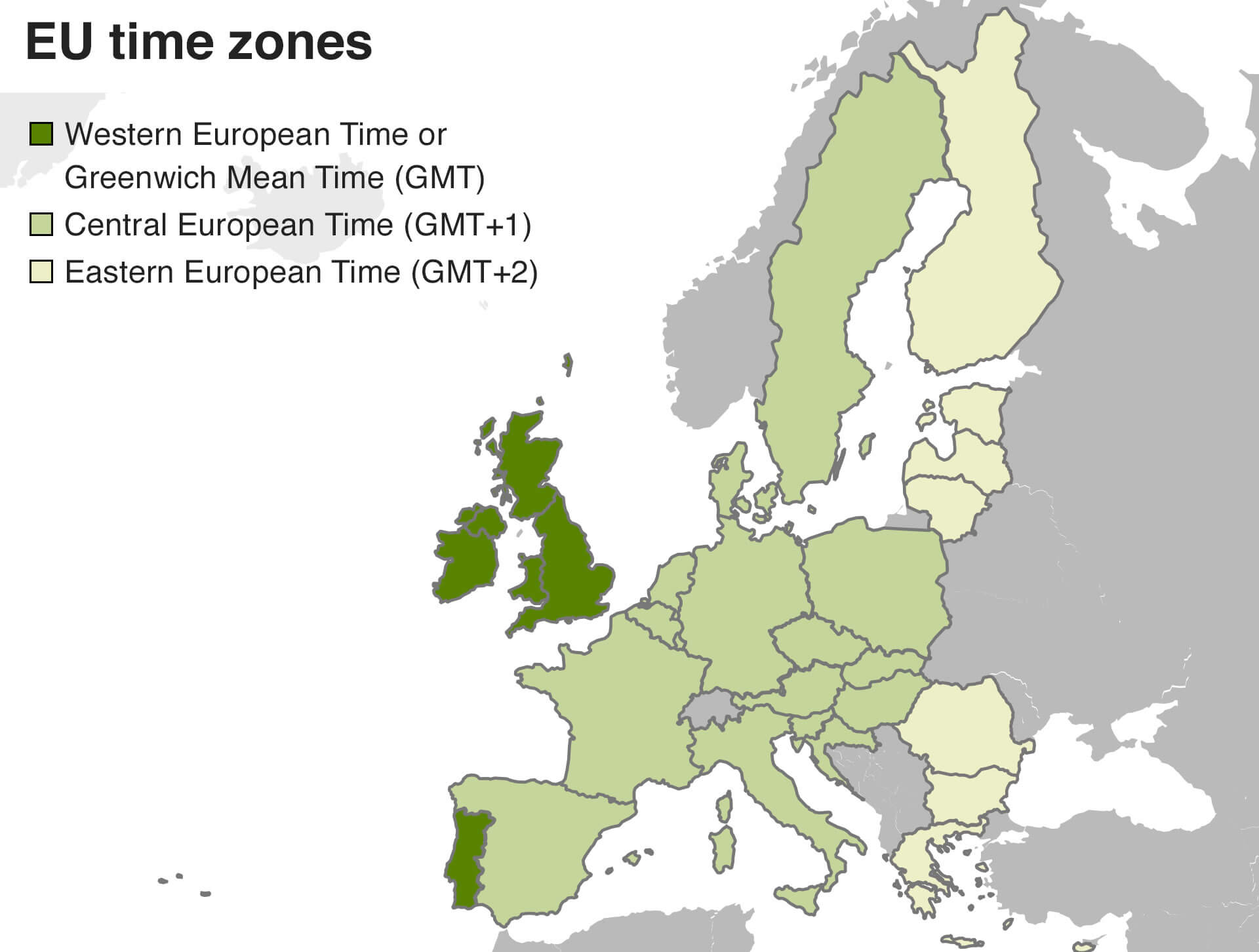 EU time zones map