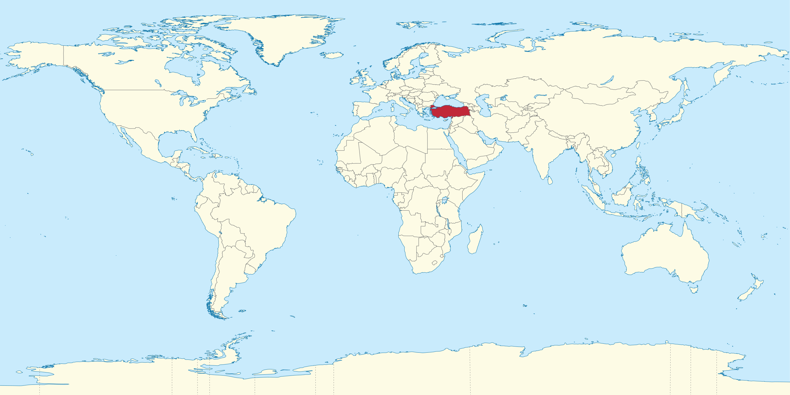 Where is Turkey in Europe and time zone