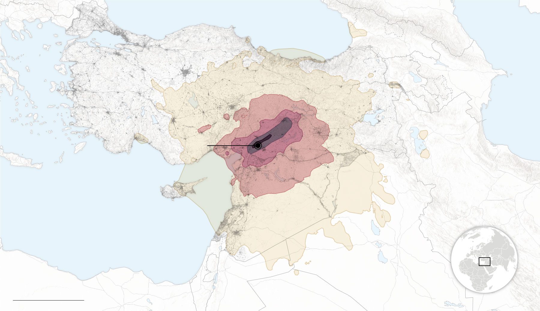 Turkey earthquake 2023 map