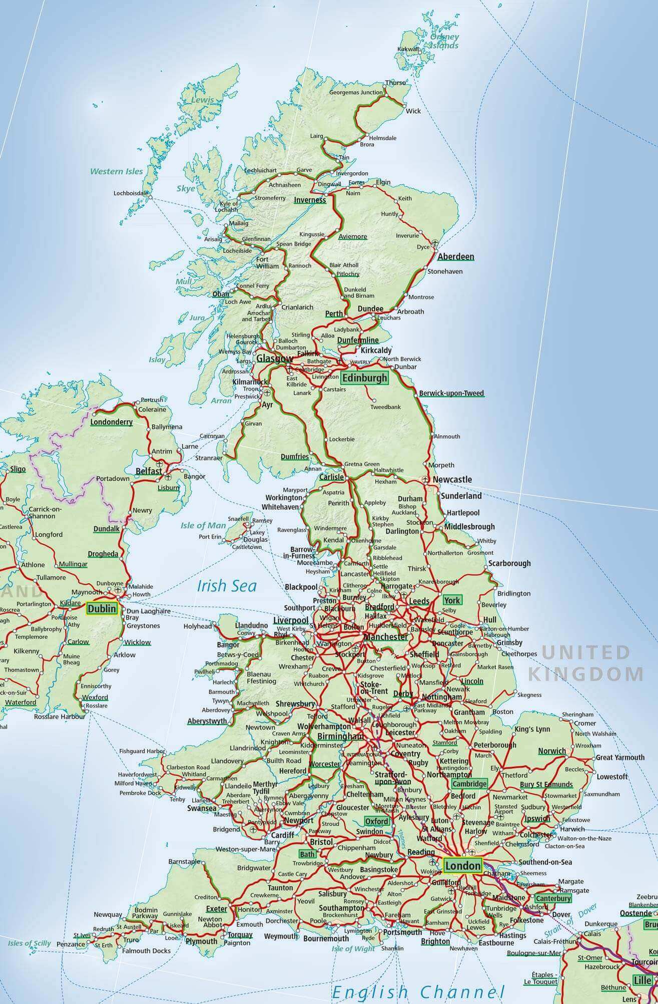 UK main road map