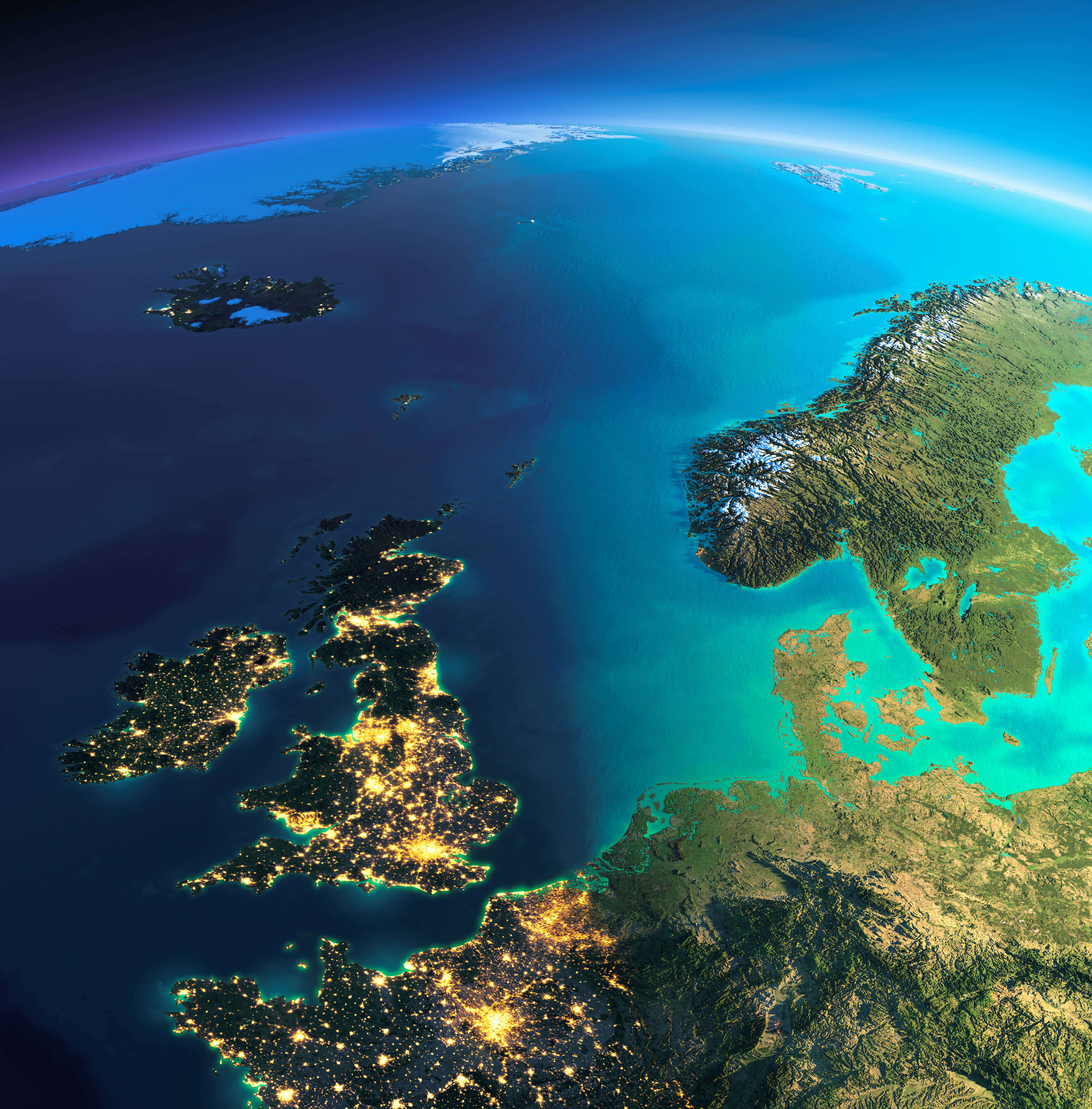 UK high resolution satellite map