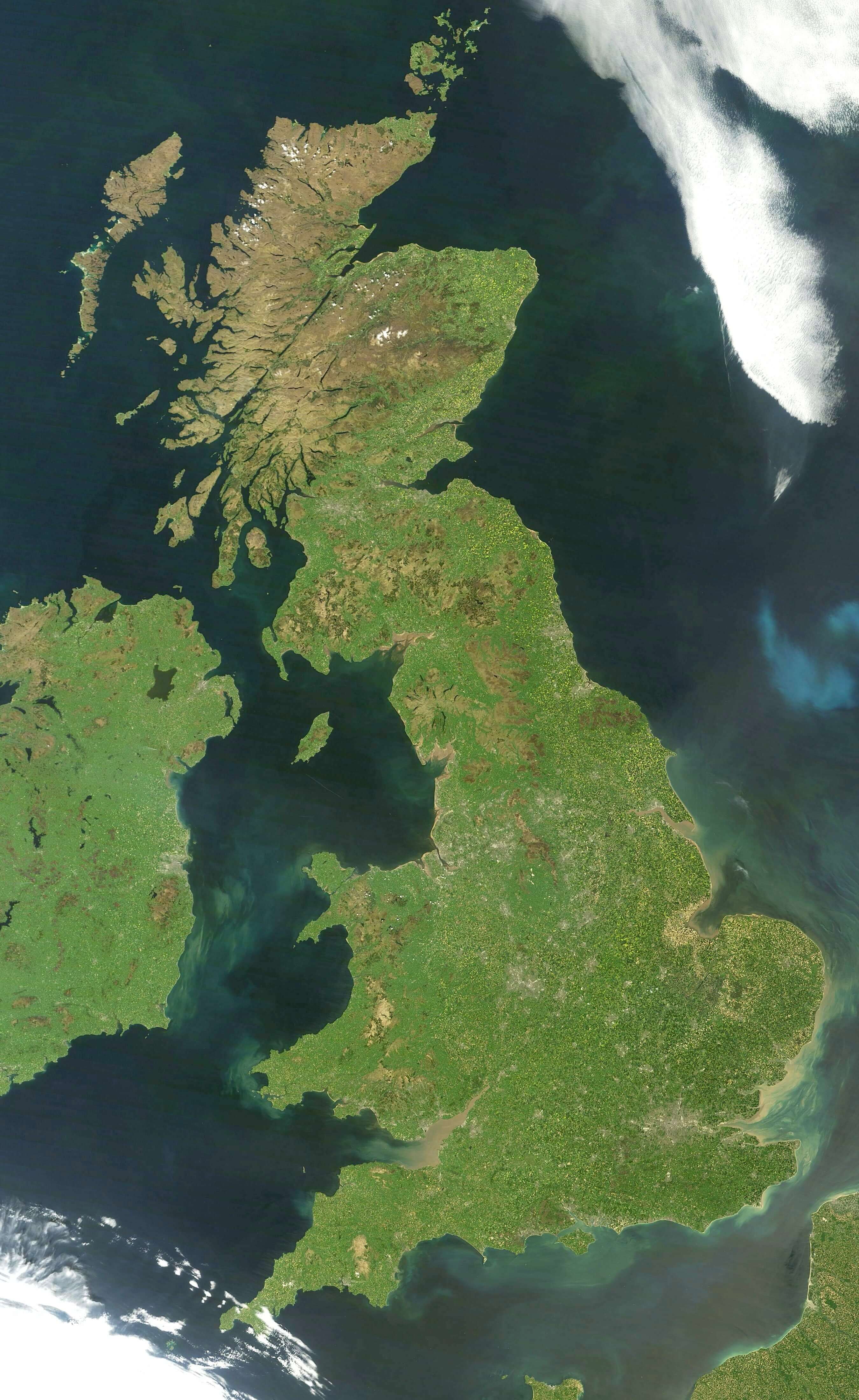 High resolution great britain and northern ireland