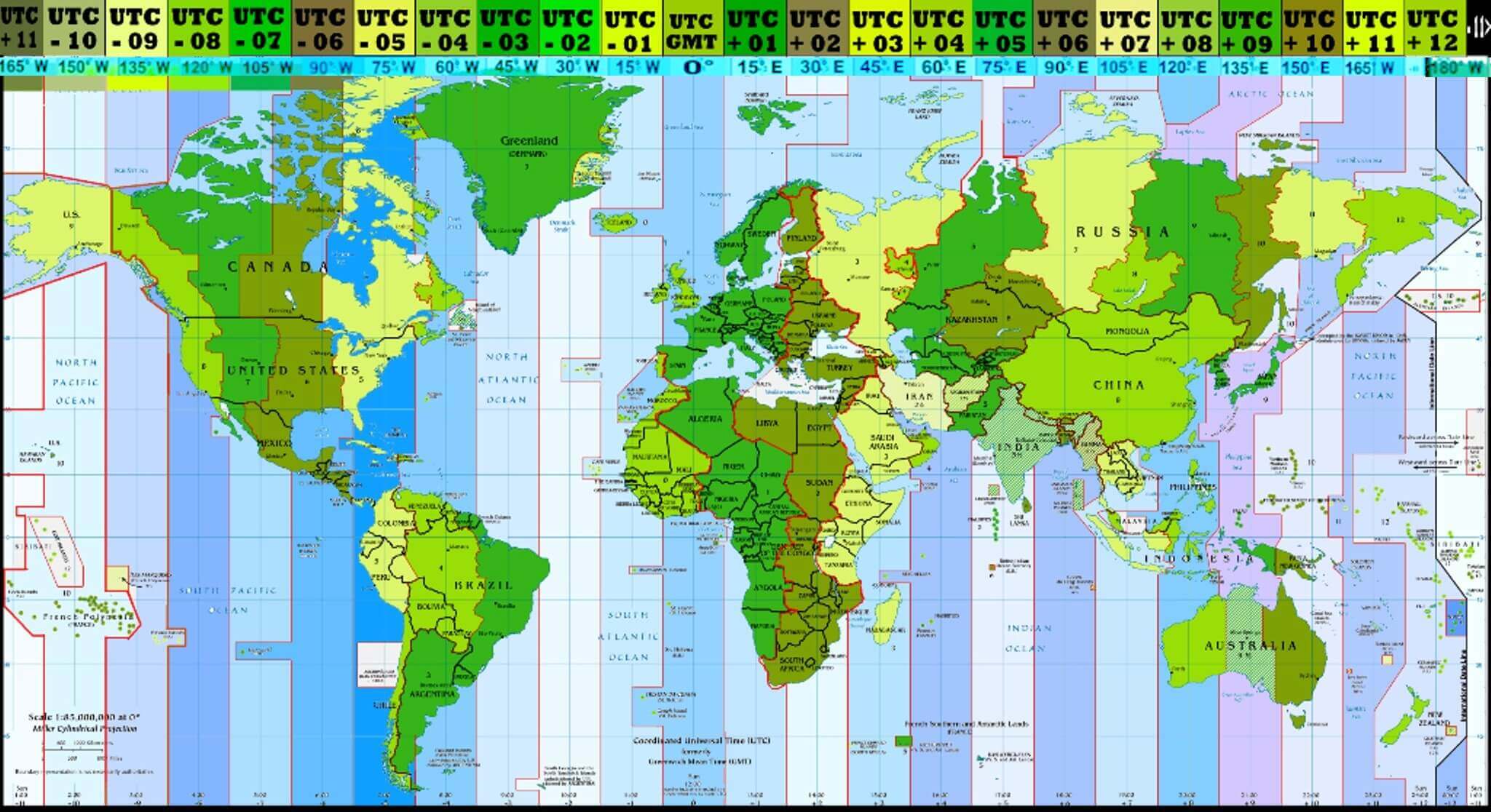 United Kingdom and world time zones