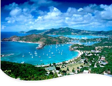 Antigua Barbuda Island view