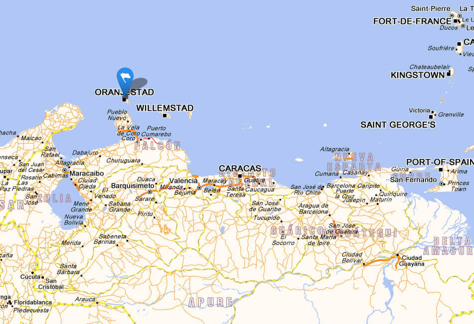 Aruba location map