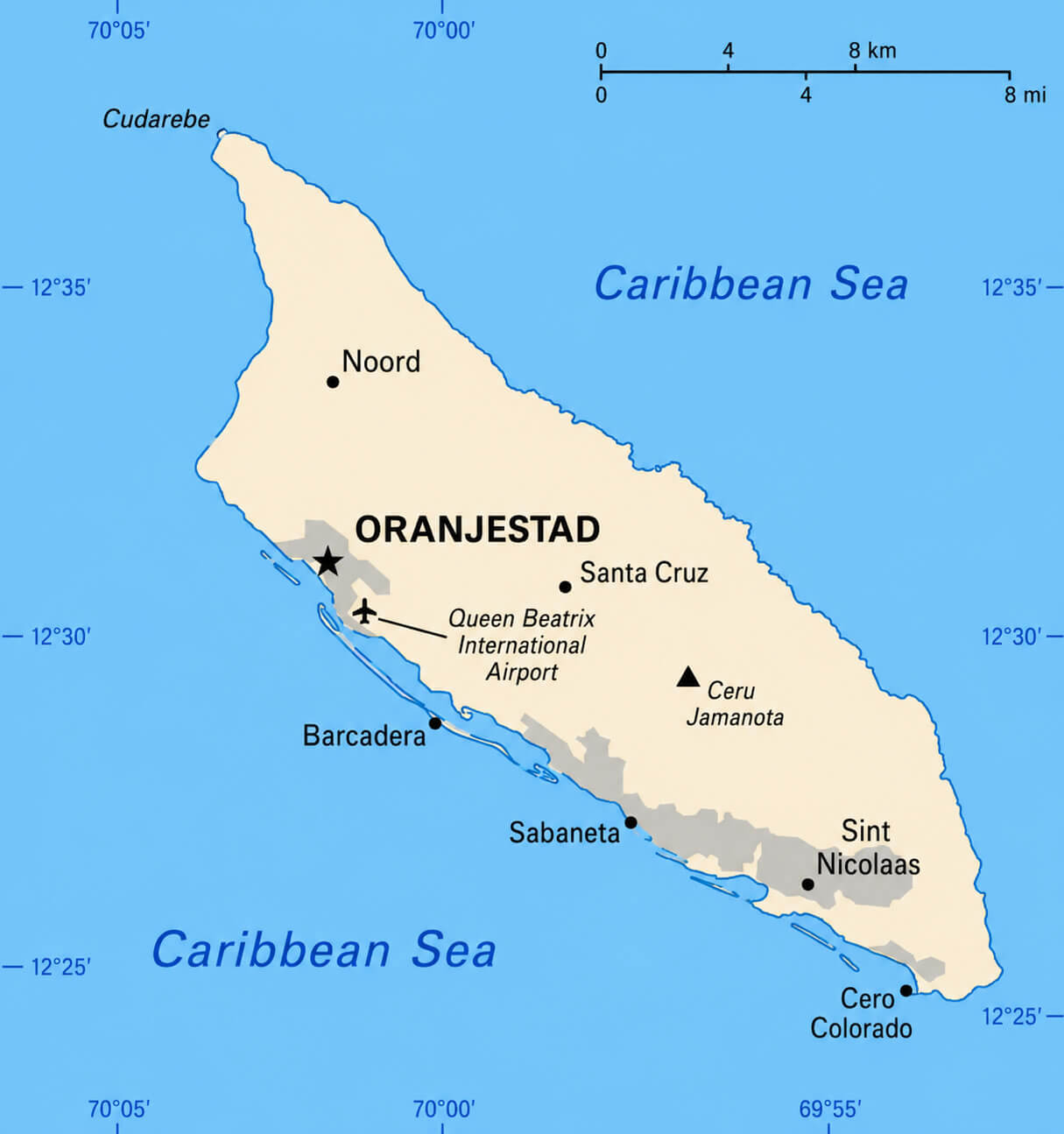 Aruba Oranjestad map
