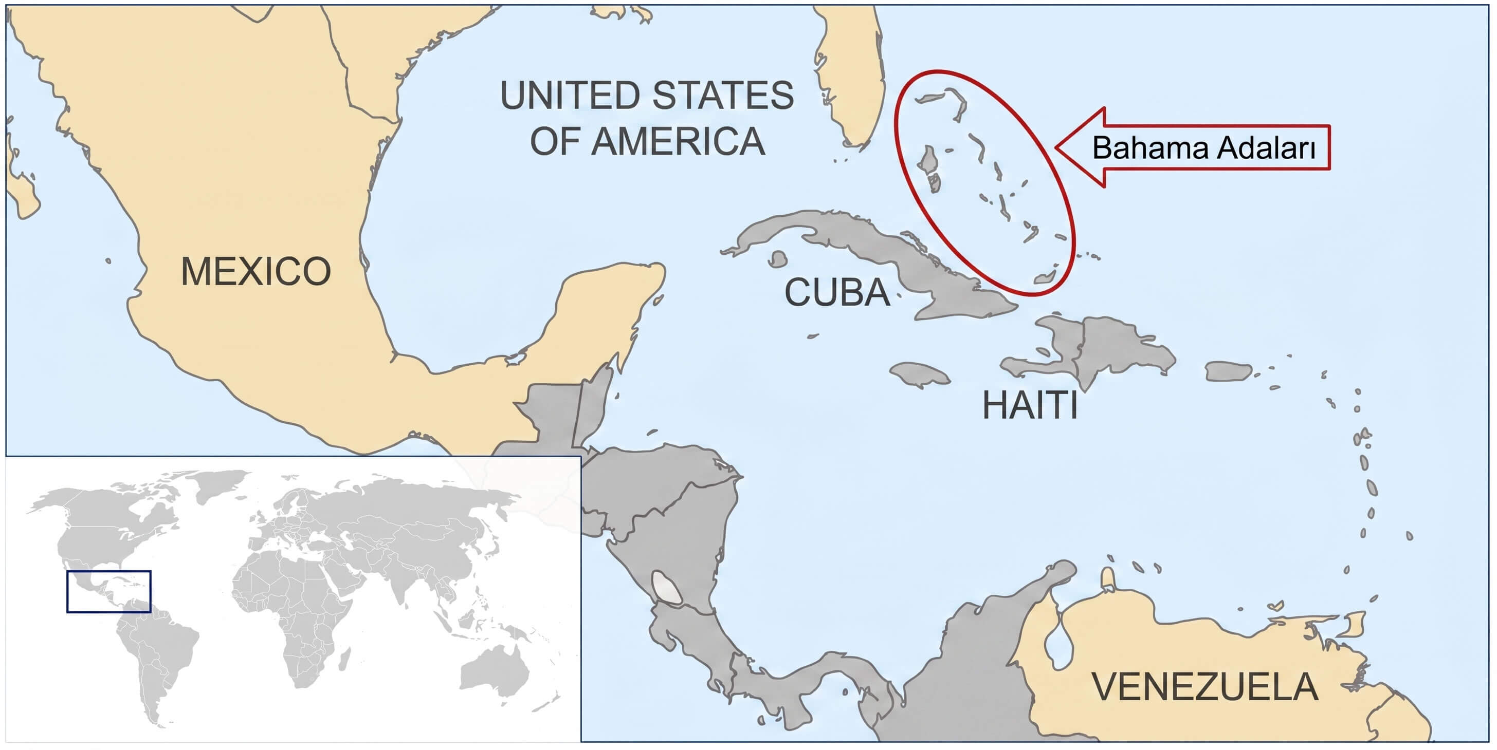 Bahamas Islands map