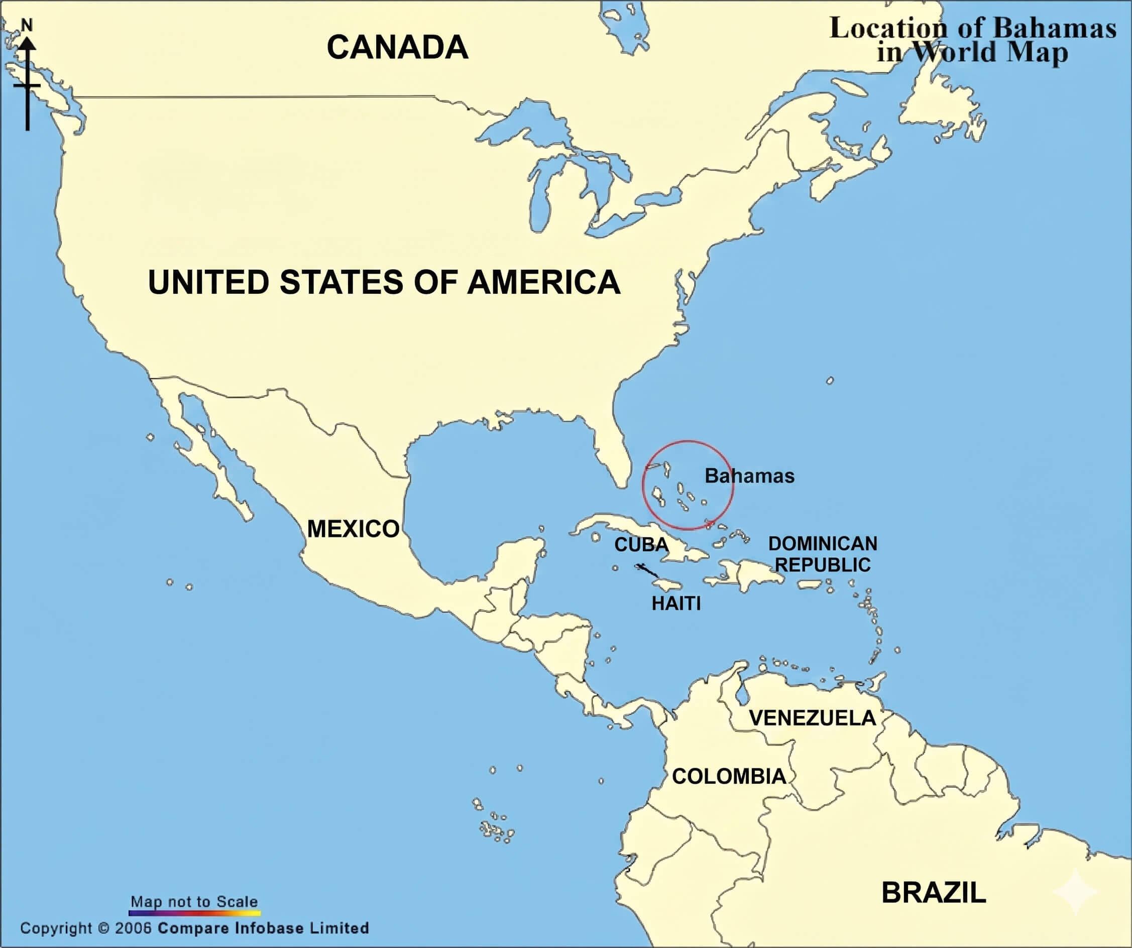 Bahamas regional map