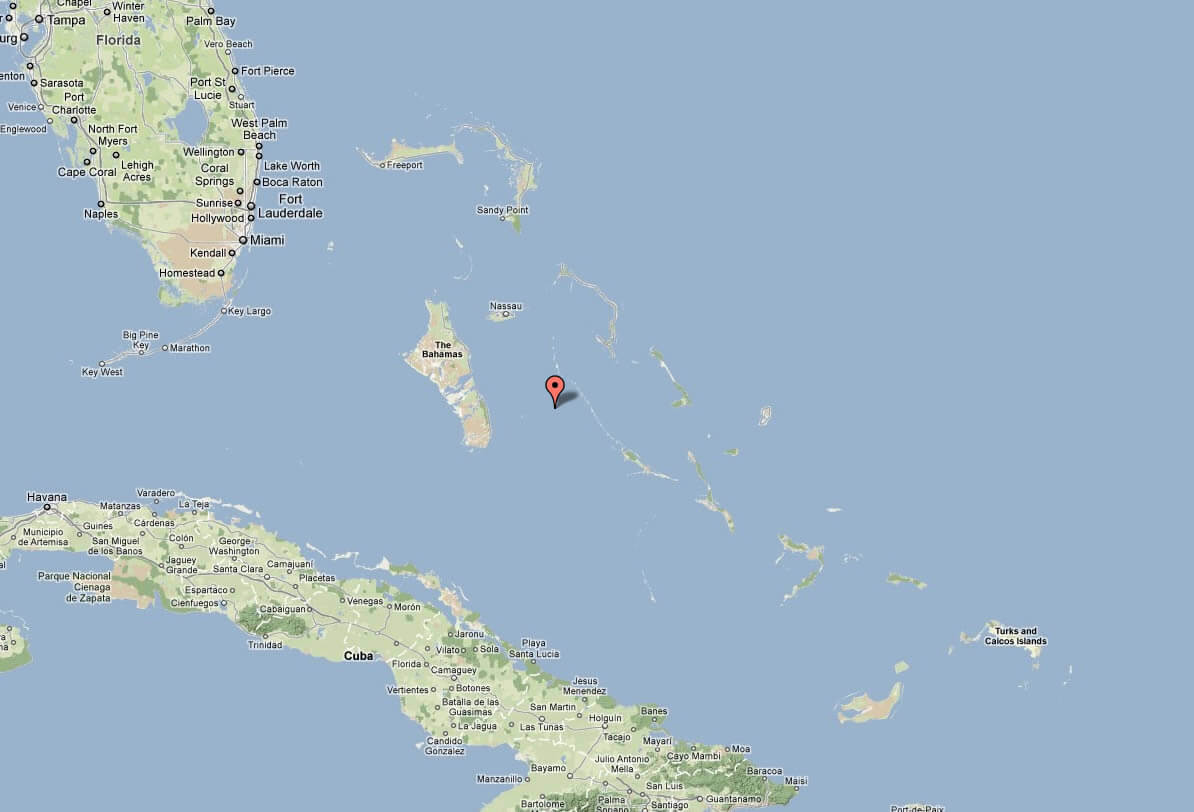 Bahamas terrain map