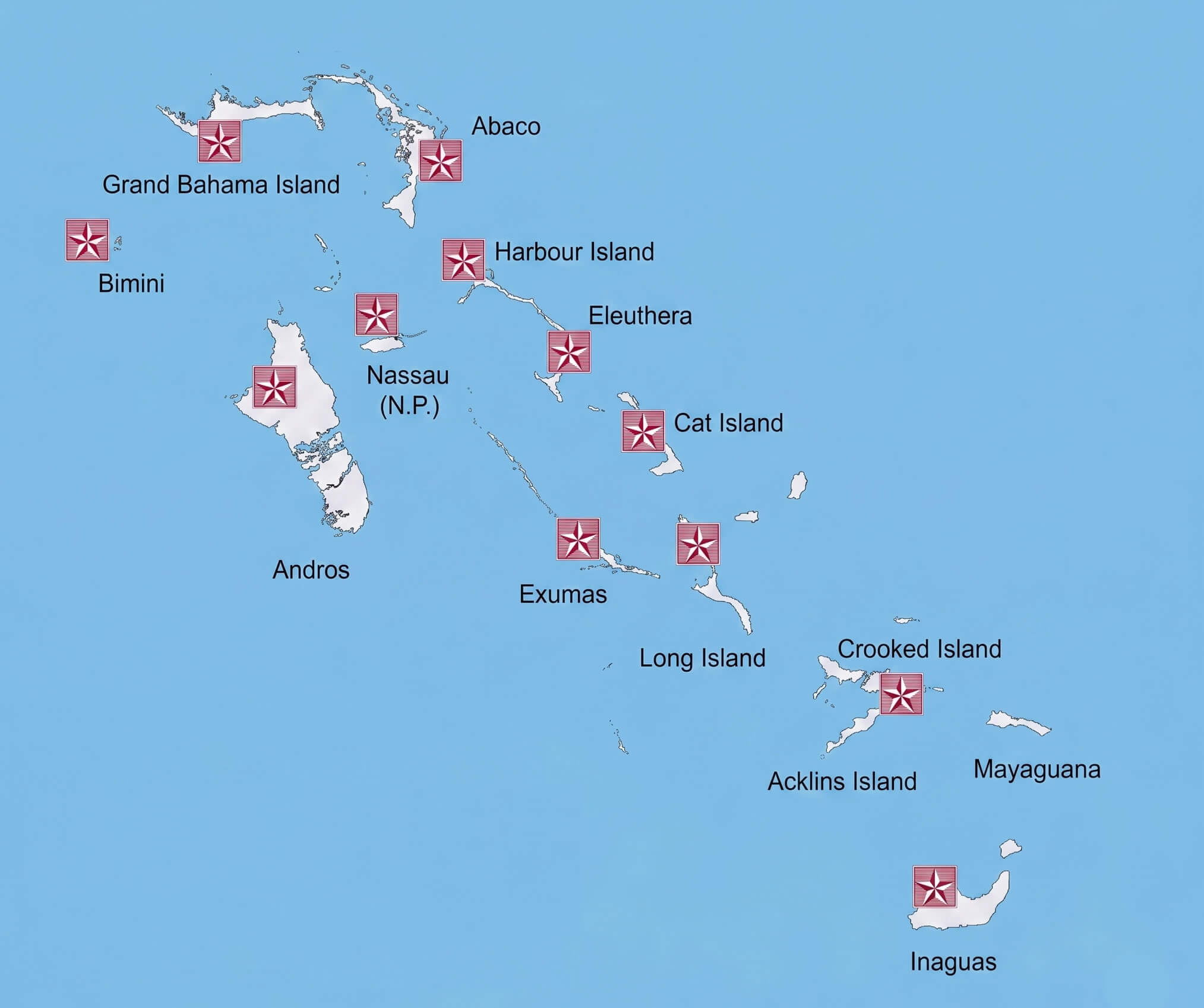 Bahamas tourist map
