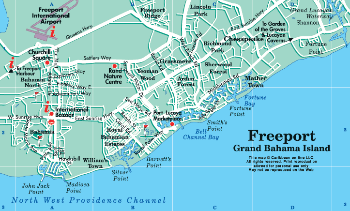 Freeport Bahamas City map