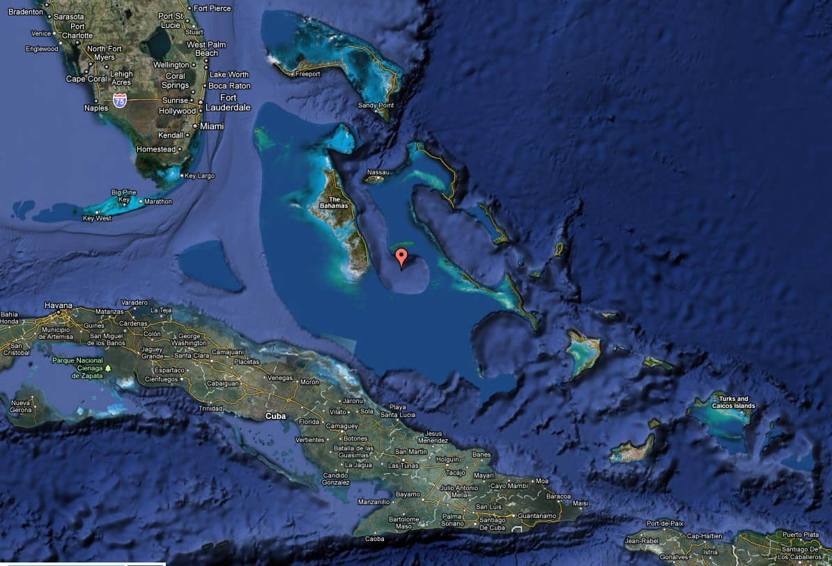 Satellite image of Bahamas