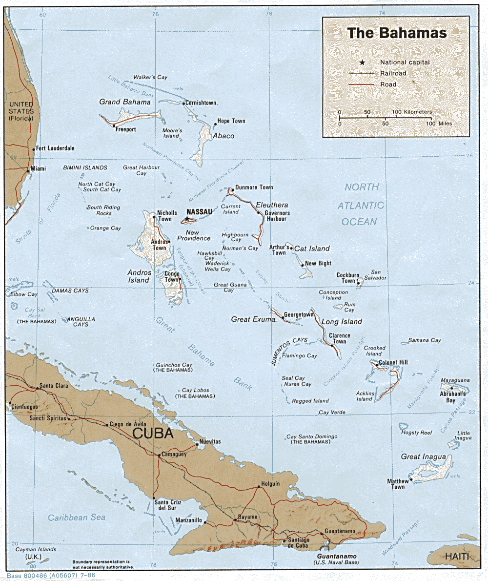 The Bahamas location map