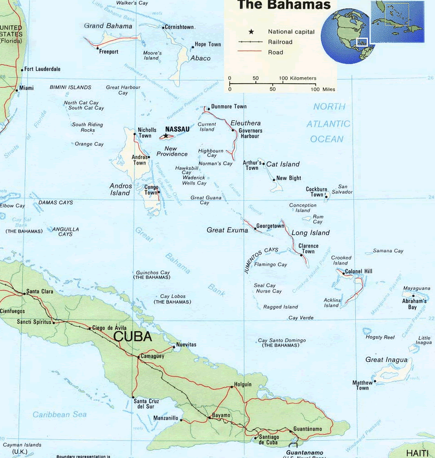 The Bahamas map