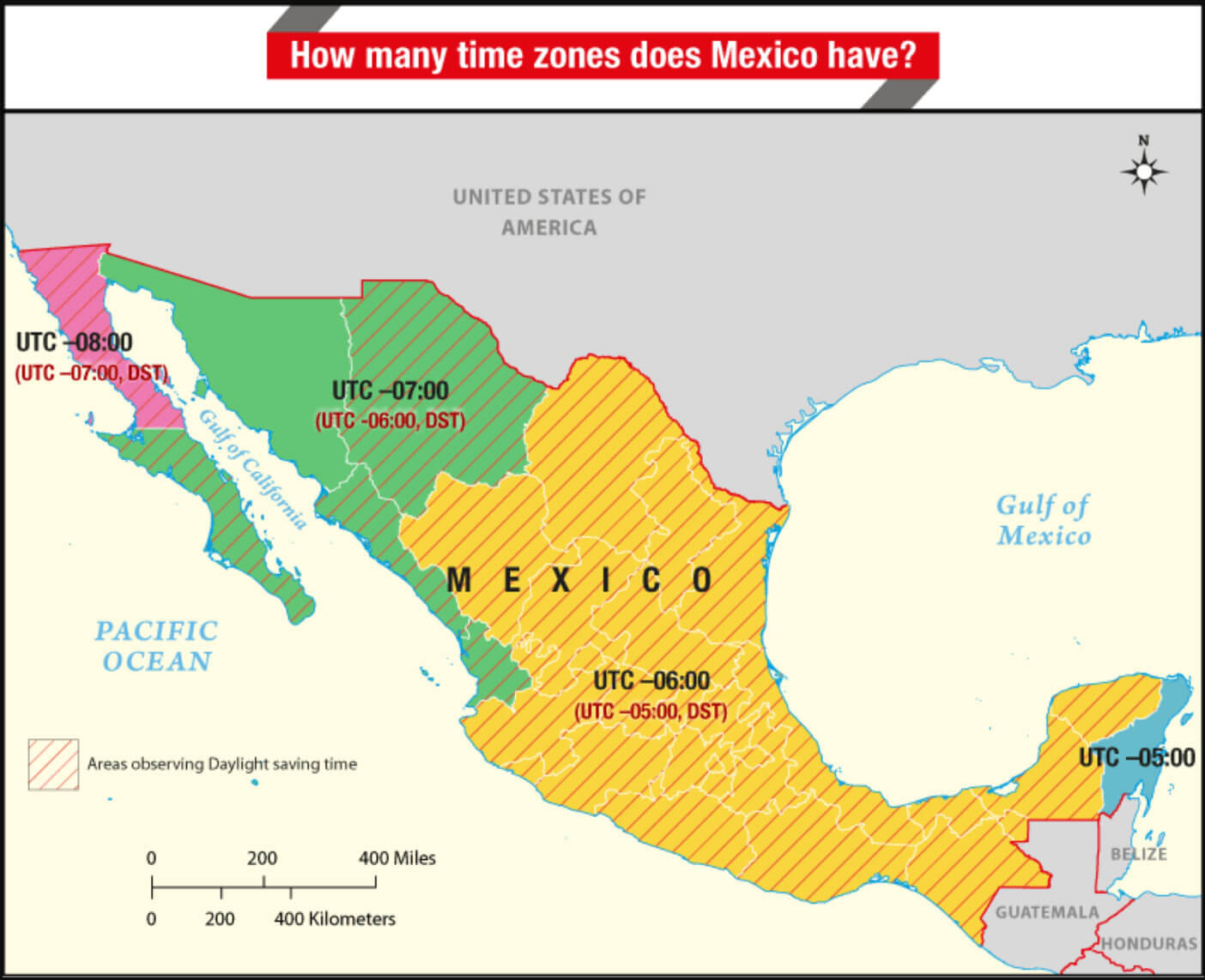 Time zone in Mexico