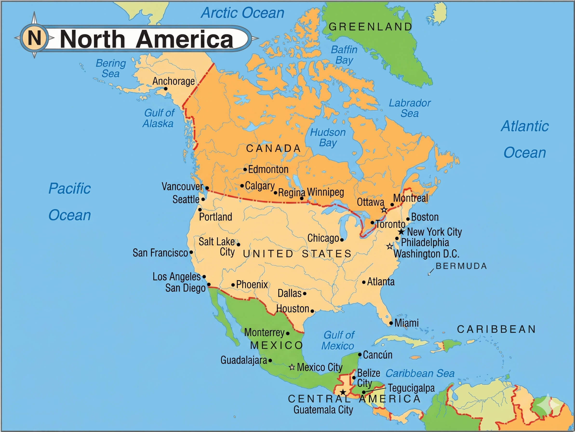 North America map