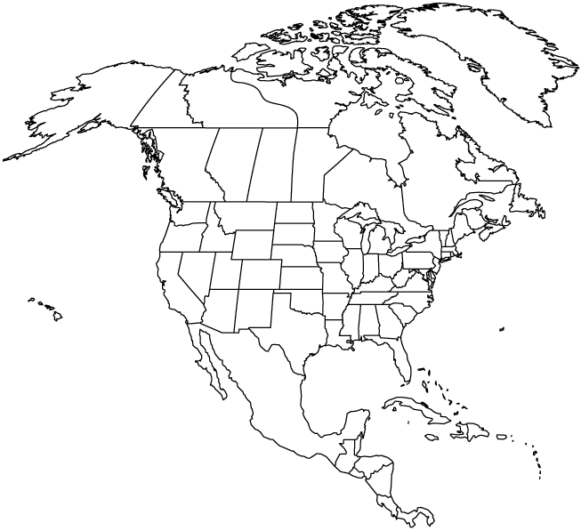 North America blank Map