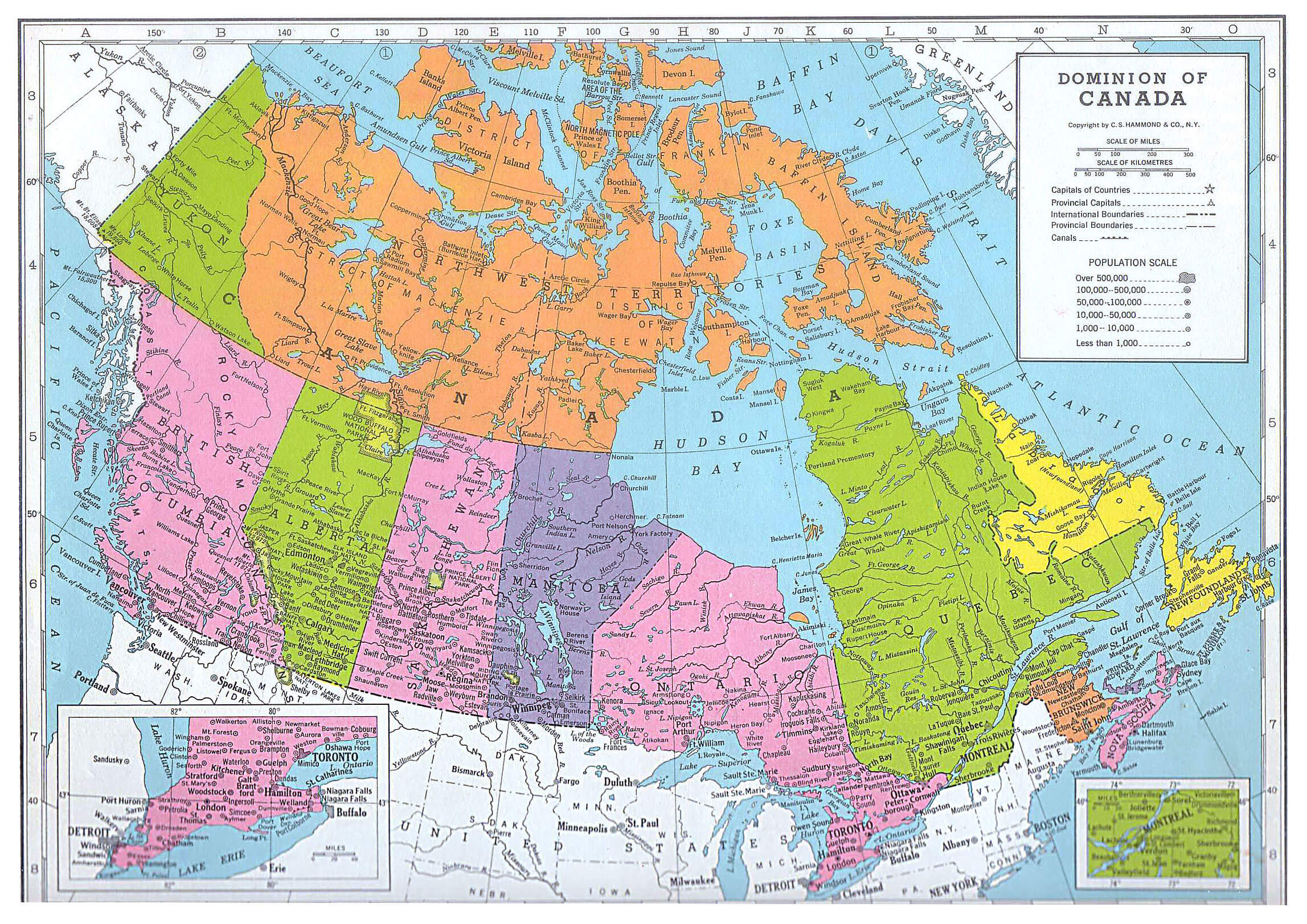 North America Map canada