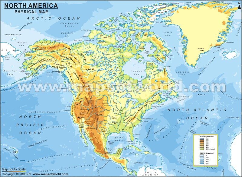 North America Map continent