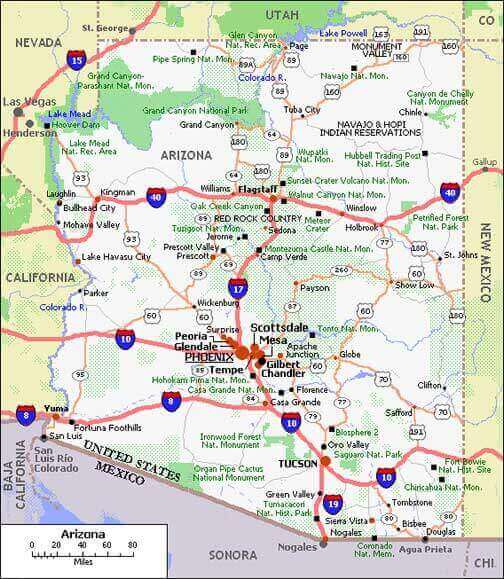 Arizona highways map