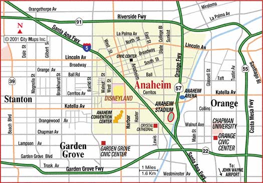 Anaheim Map Disneyland