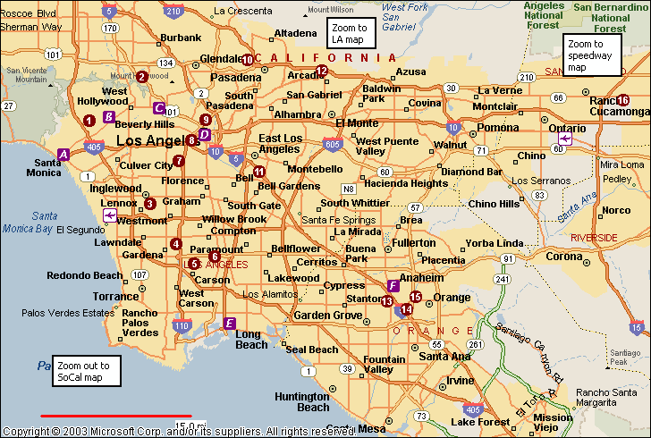 Anaheim Map Los Angeles