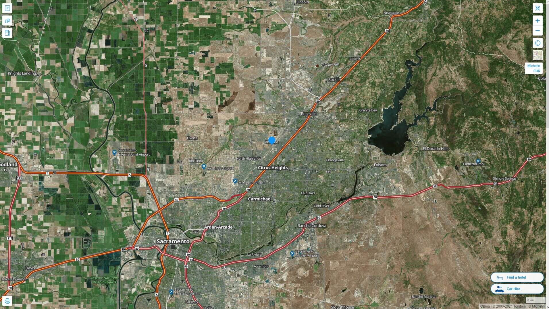 Anaheim aerial Map California