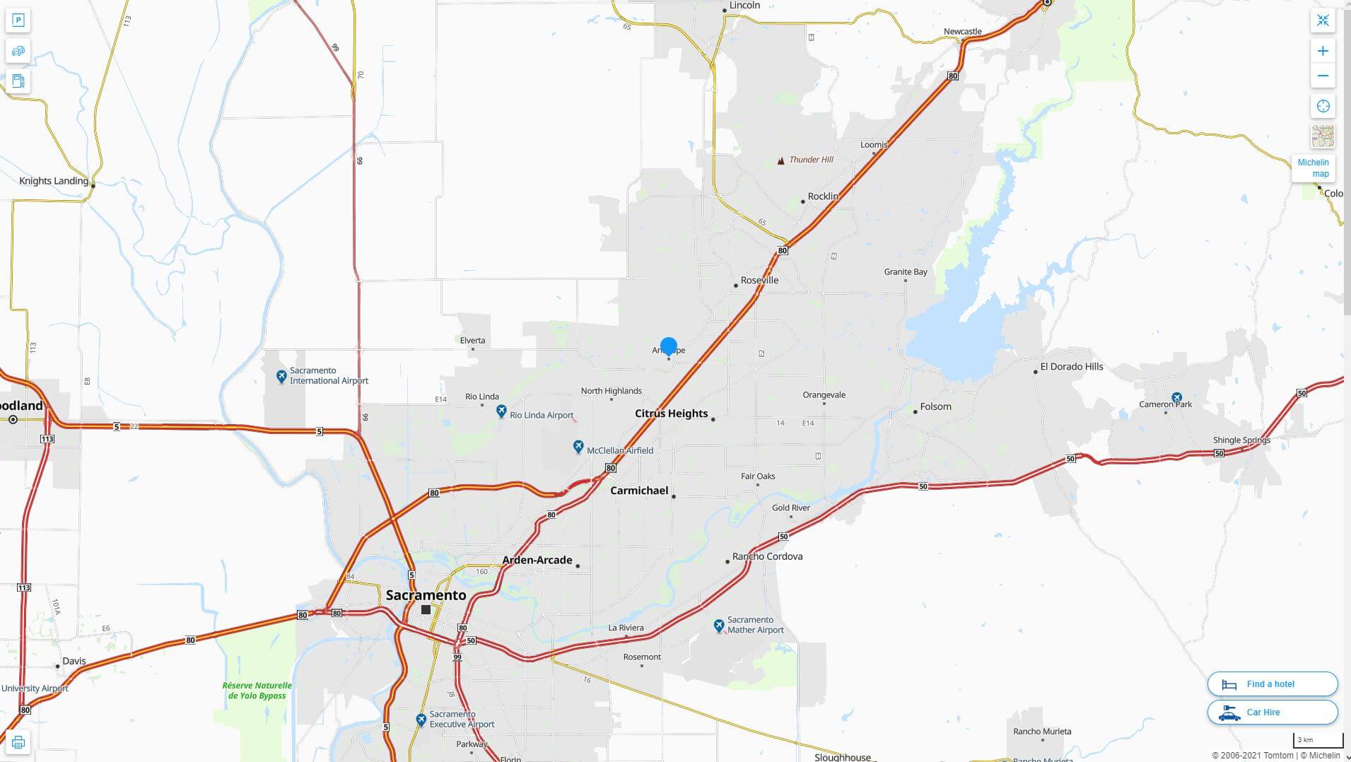 Anaheim and Disneyland Map California