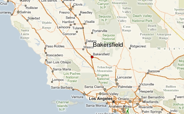Bakersfield map LA