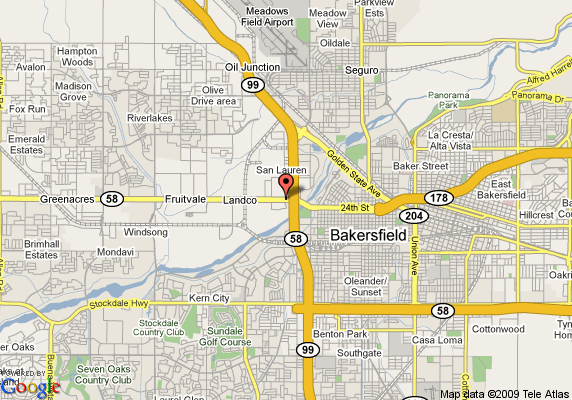 Bakersfield road map